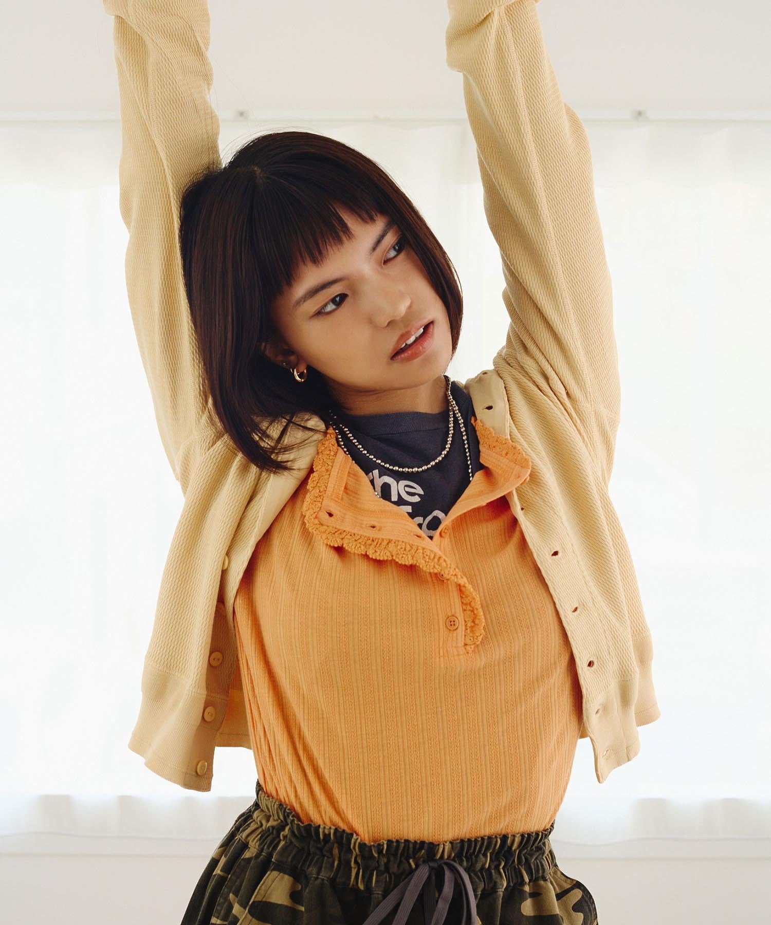 【ROSE BUD別注】FAITH COTTON THERMAL HODDIE CARDIGAN
