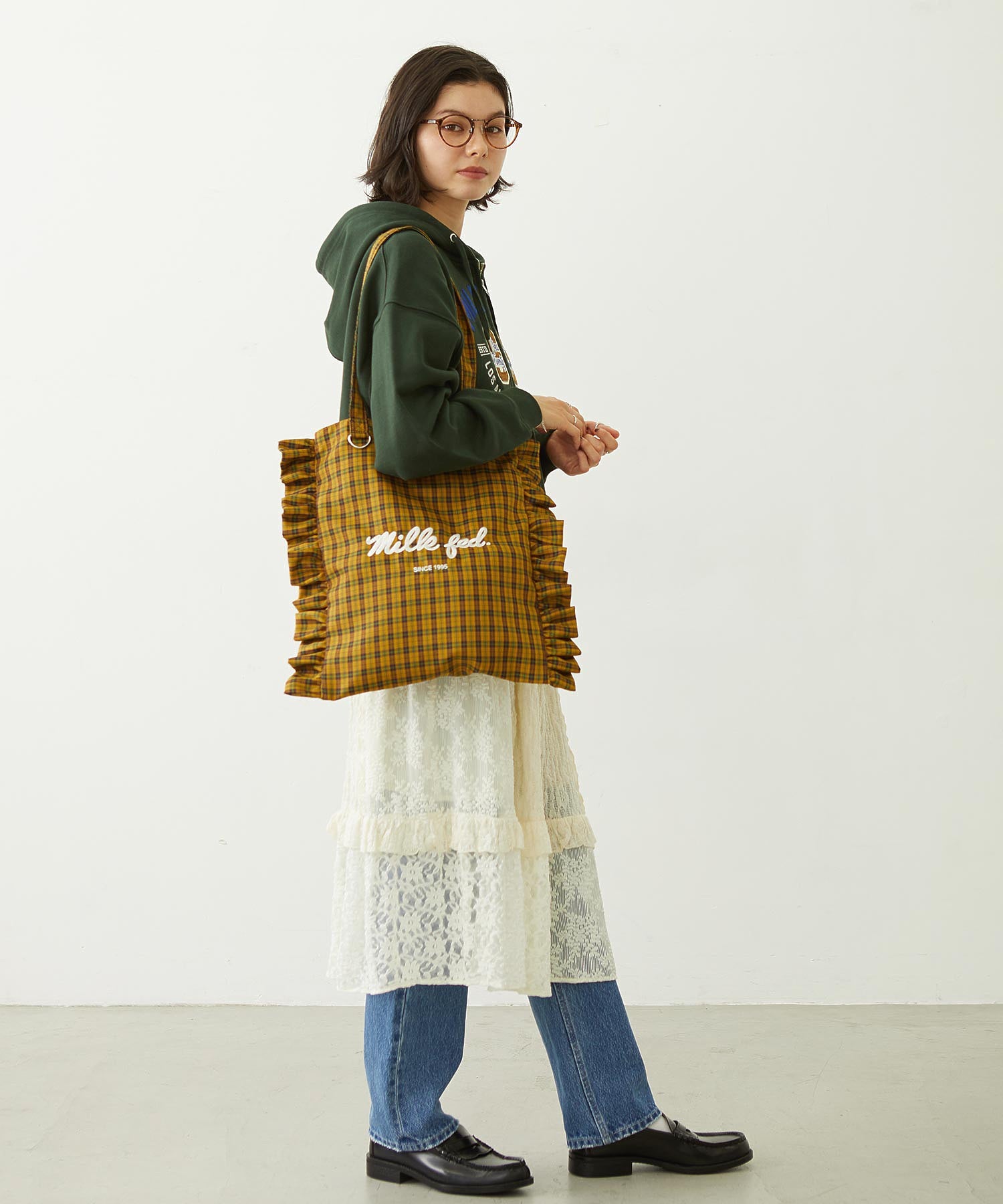 LACE FRILL DIRNDL SKIRT