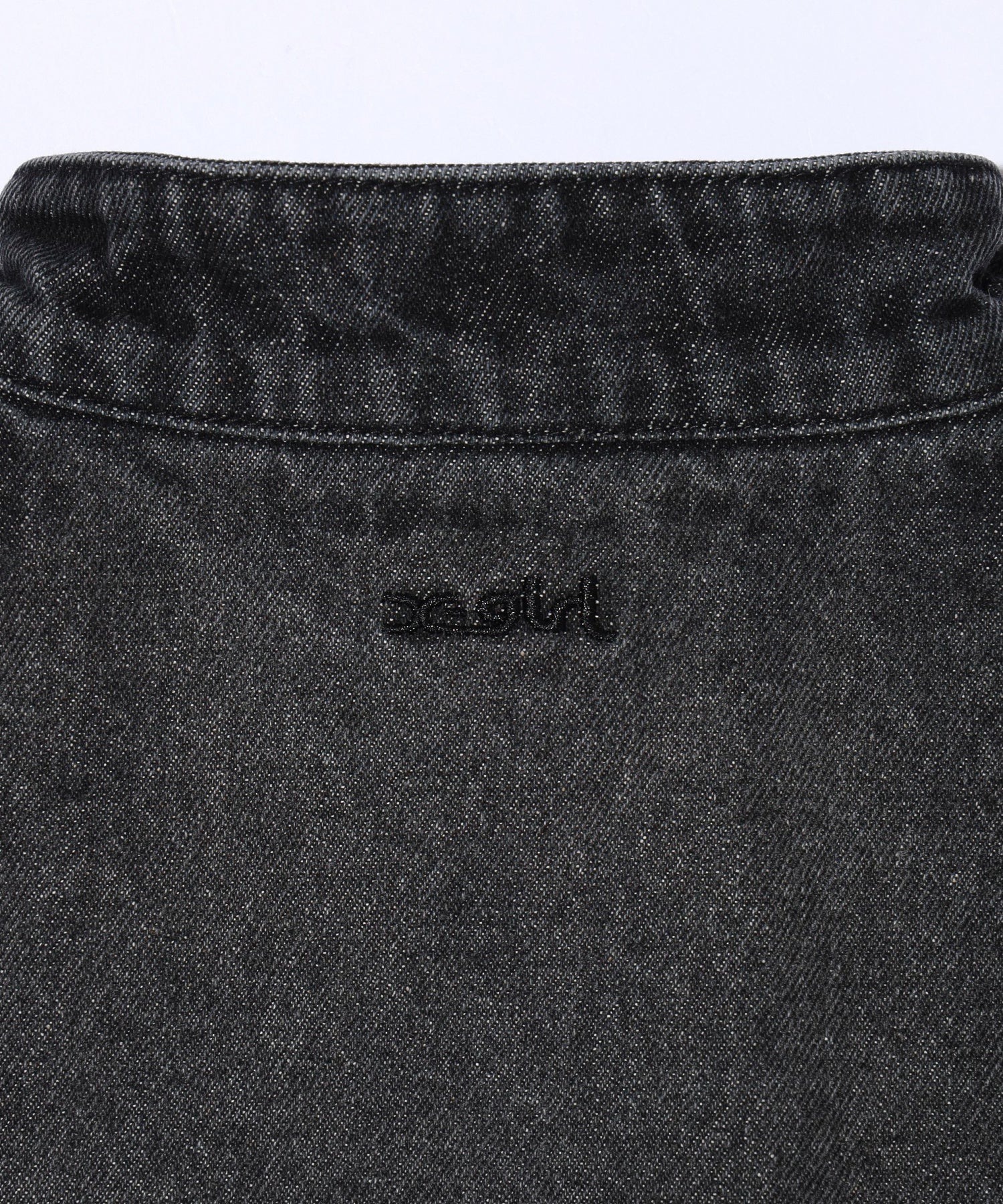ZIP UP STAND COLLAR DENIM JACKET