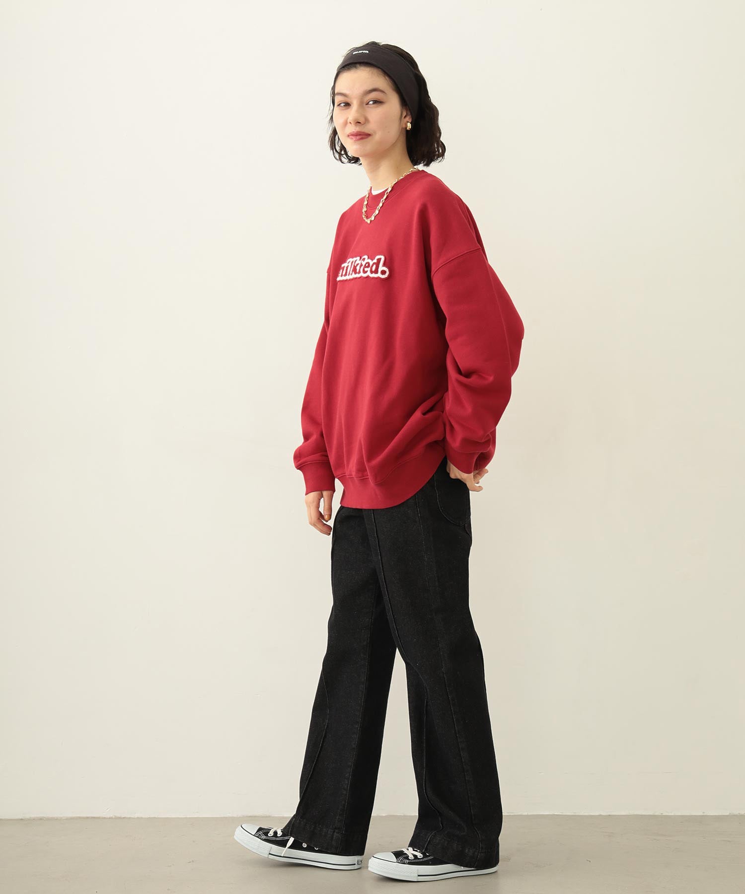 COOPER LOGO WIDE CREW SWEAT TOP