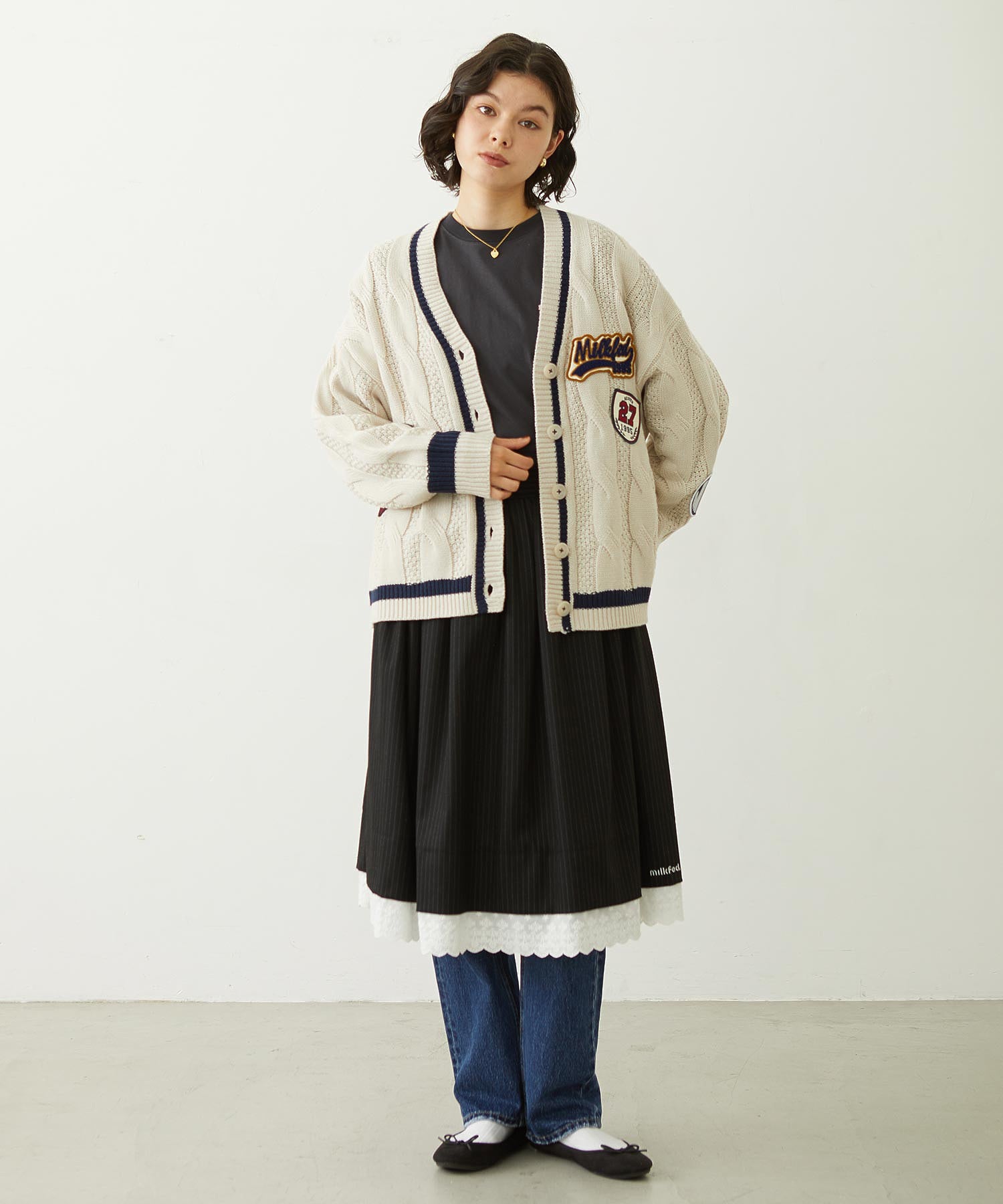 CRICKET KNIT PATCH CARDIGAN