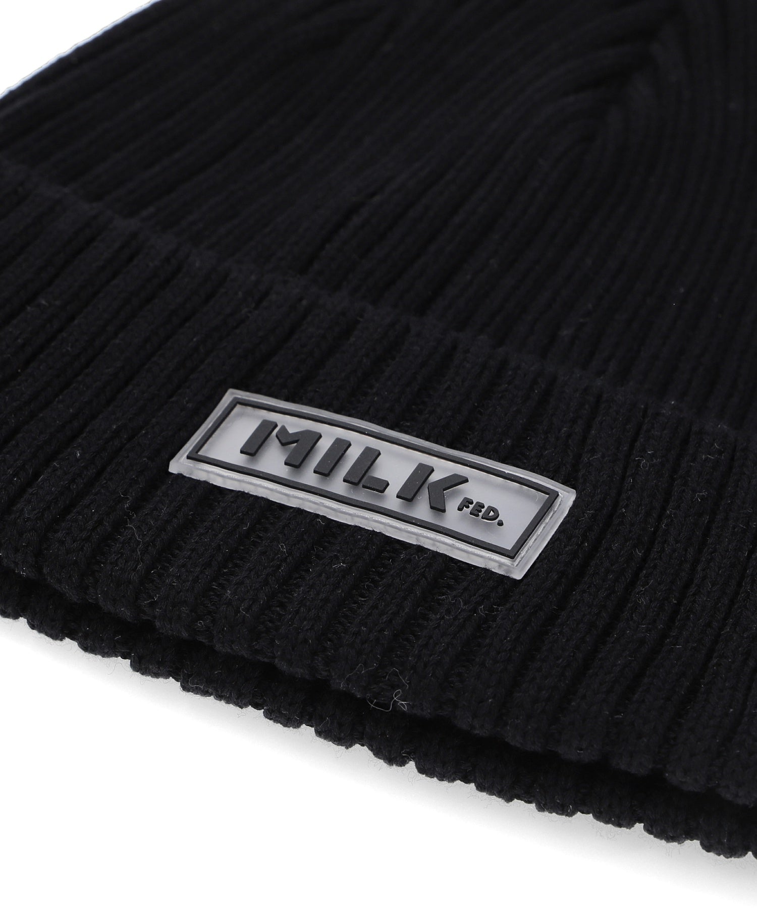 RUBBER PATCH KNIT CAP