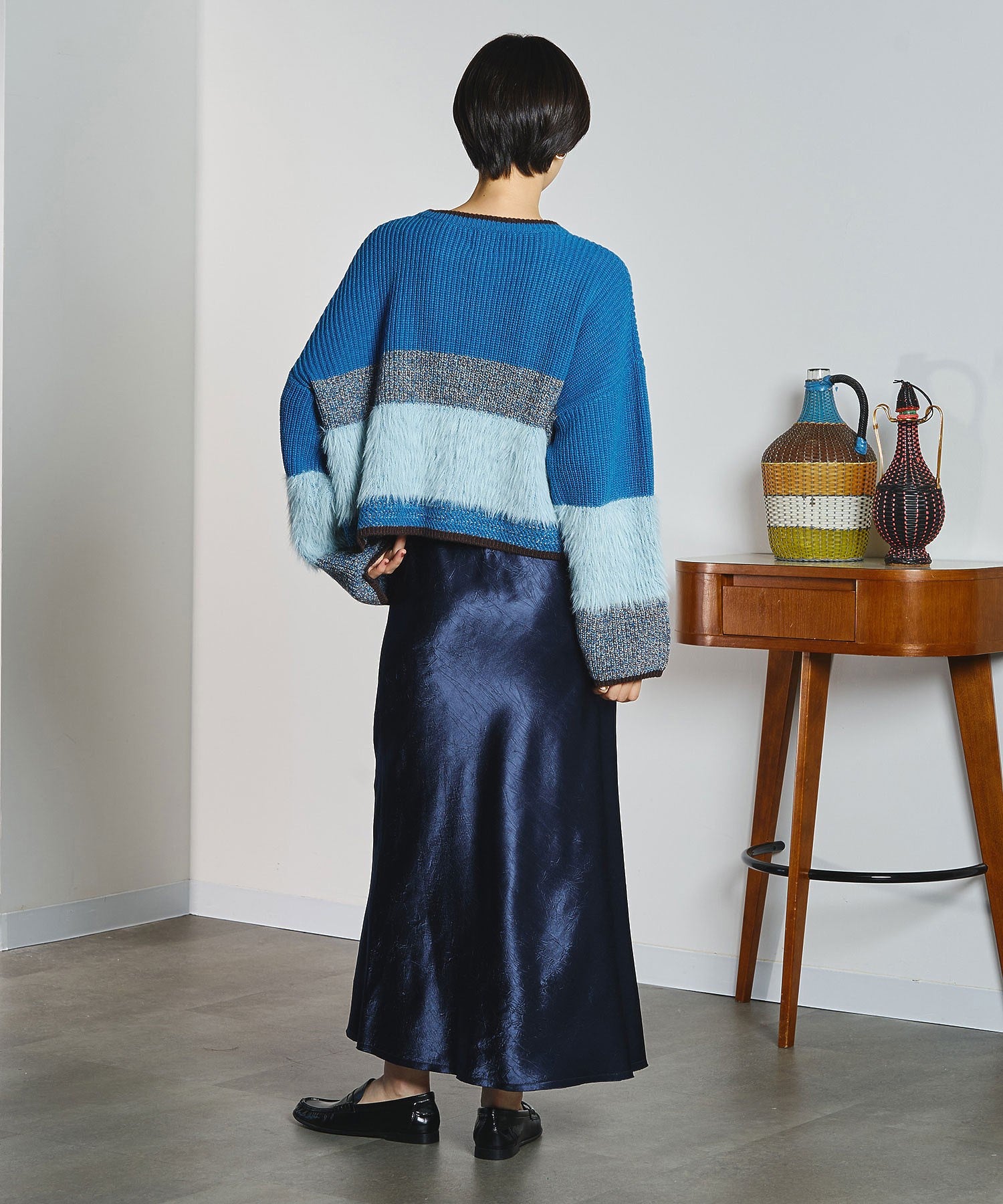 CREOLME/SATIN LONG SKIRT
