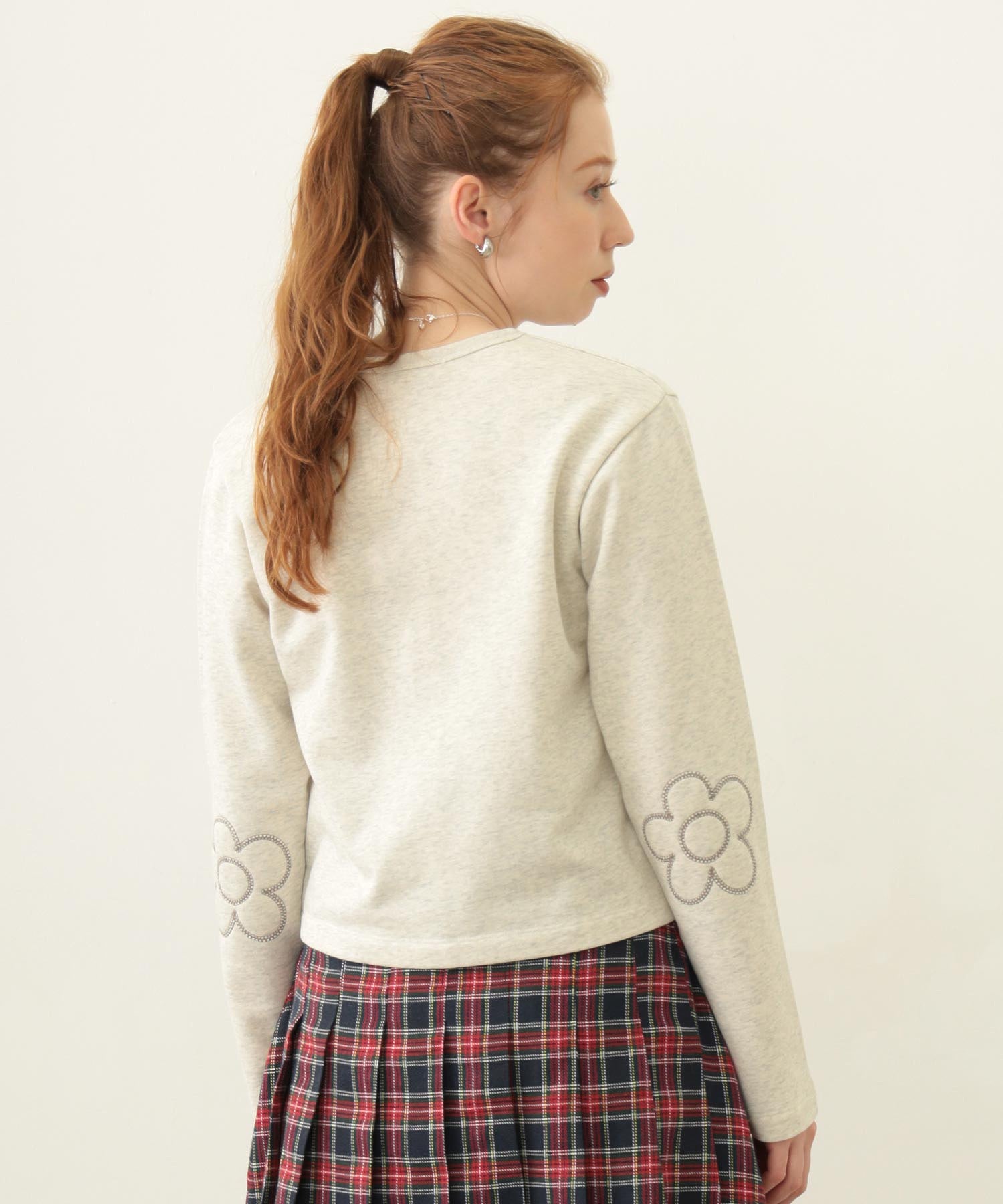 FLOWER ELBOW CARDIGAN