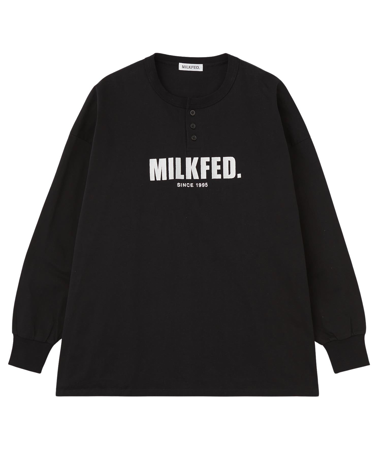 HENLEY NECK BIG L/S TOP