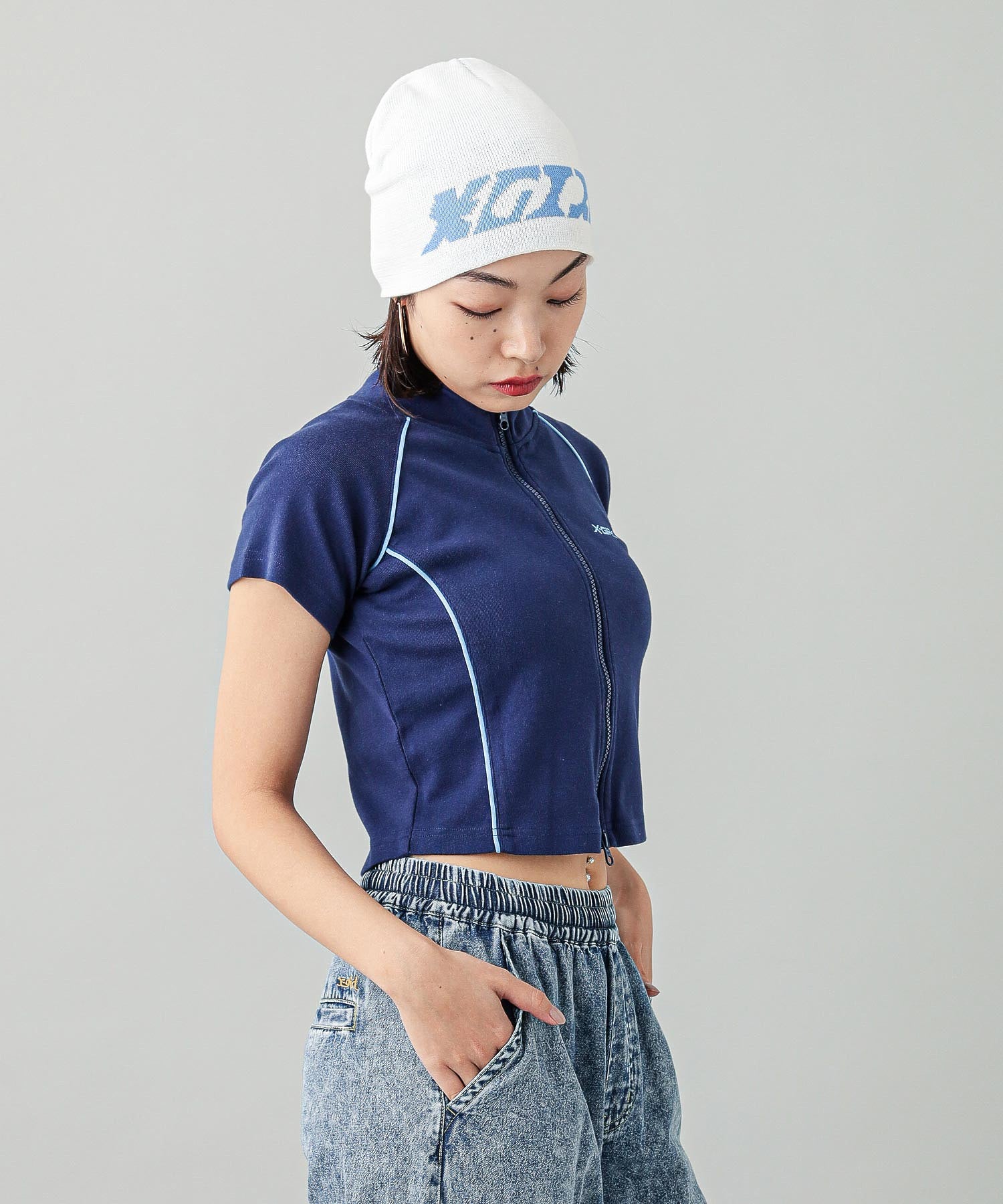 RACING ZIP UP TOP