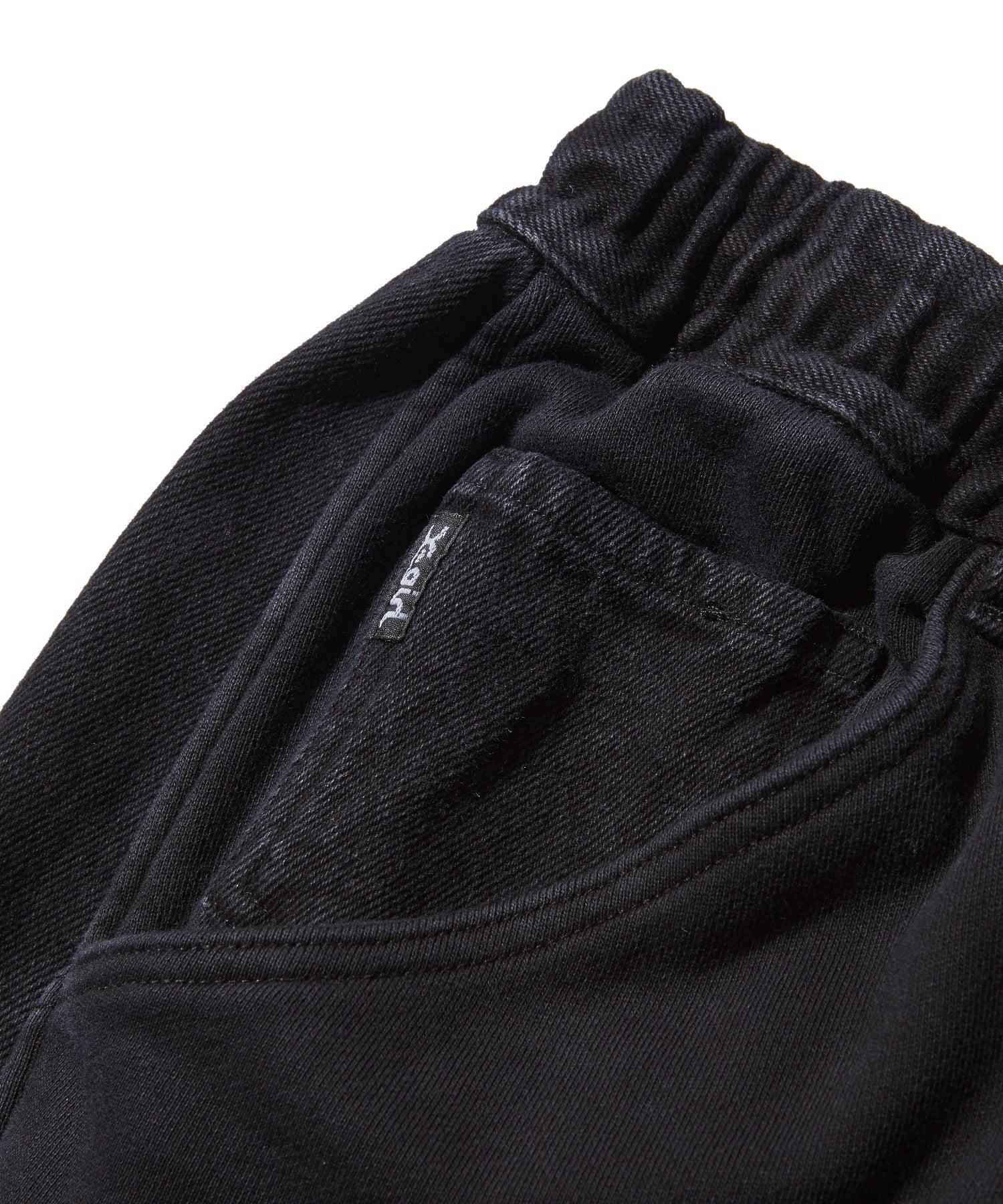 DENIM PANELED WIDE BAGGY SWEATPANTS