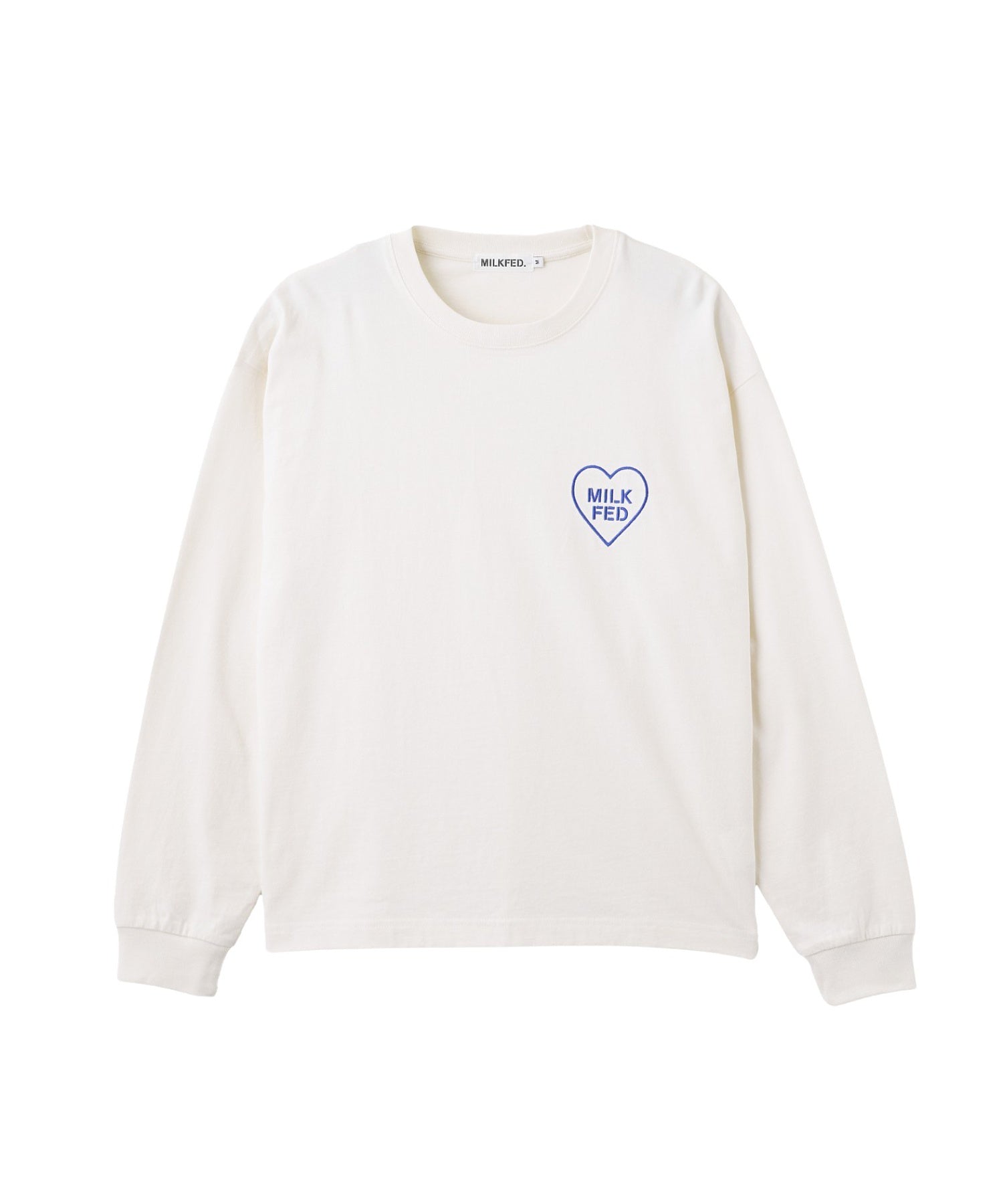 MILKFED. PLAID LOGO L/S TEE