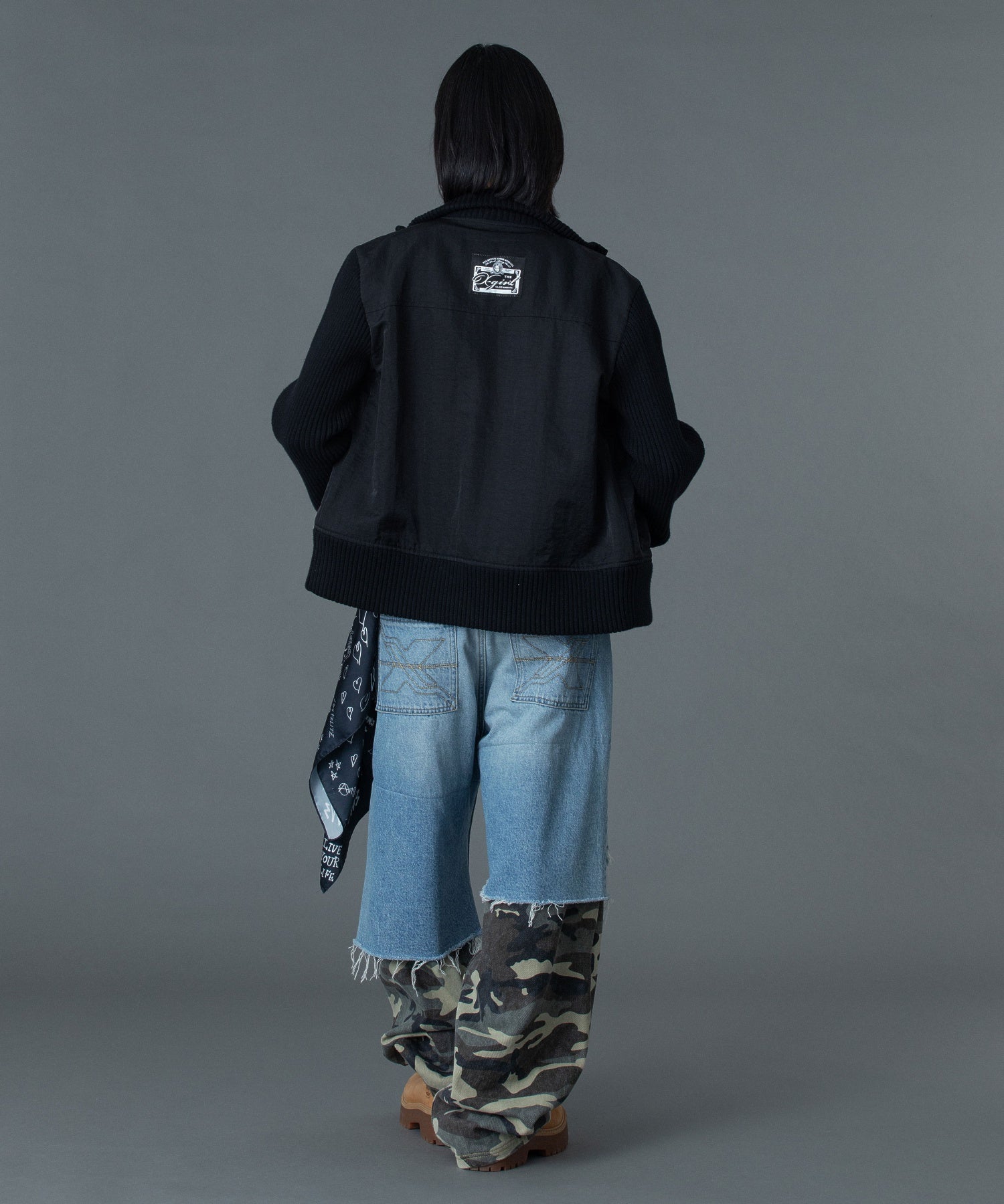 FADED CAMO LAYERED PANTS