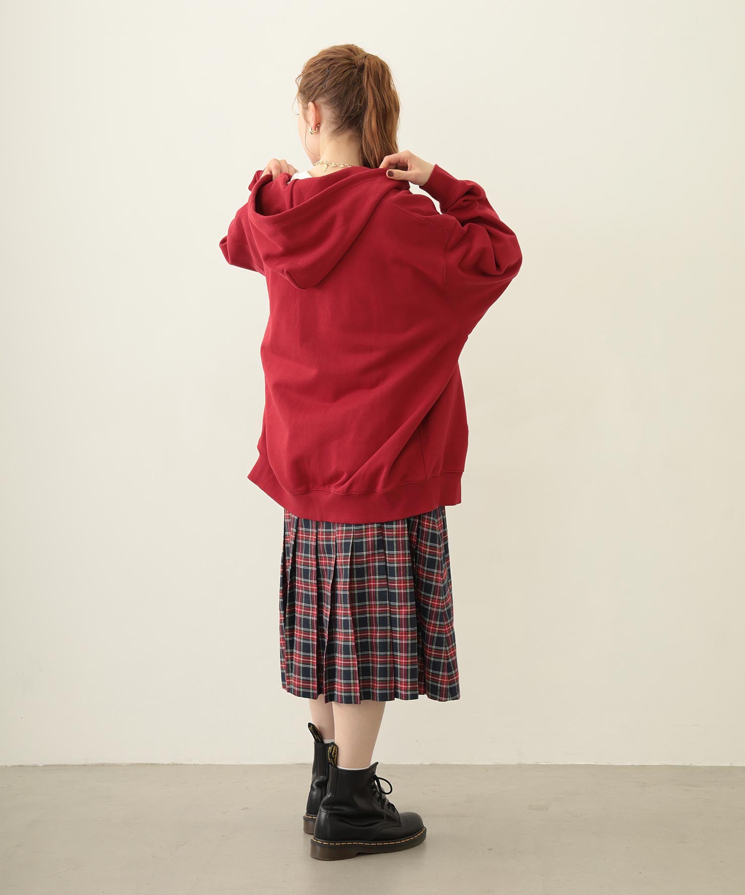 COLLEGE PATCH ZIP UP HOODIE