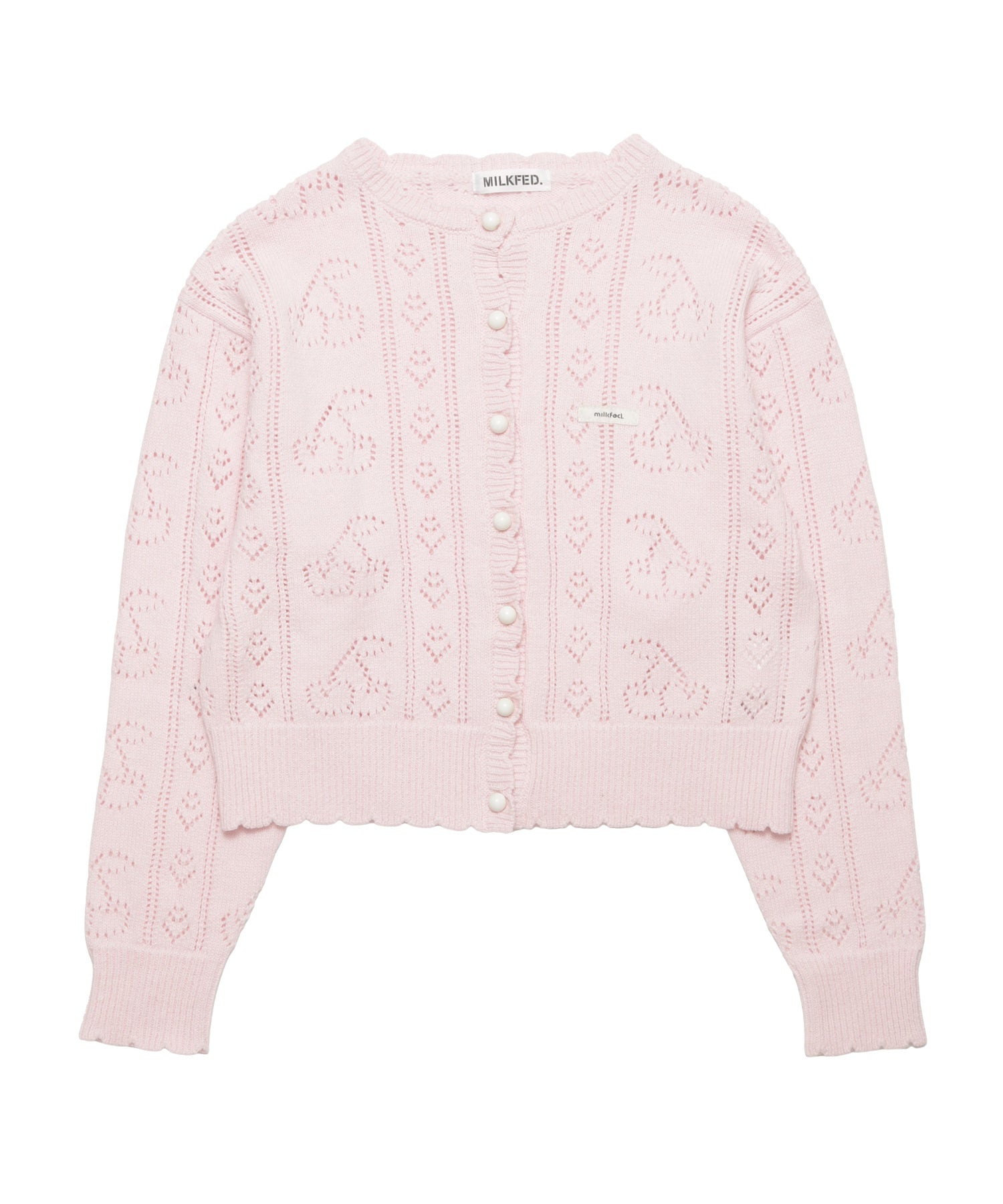 CHERRY OPEN KNIT CARDIGAN