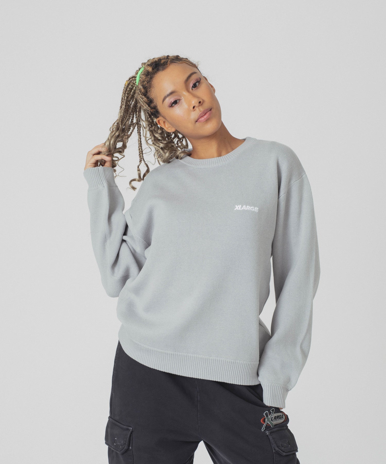 SLANTED OG CREWNECK KNIT TOP