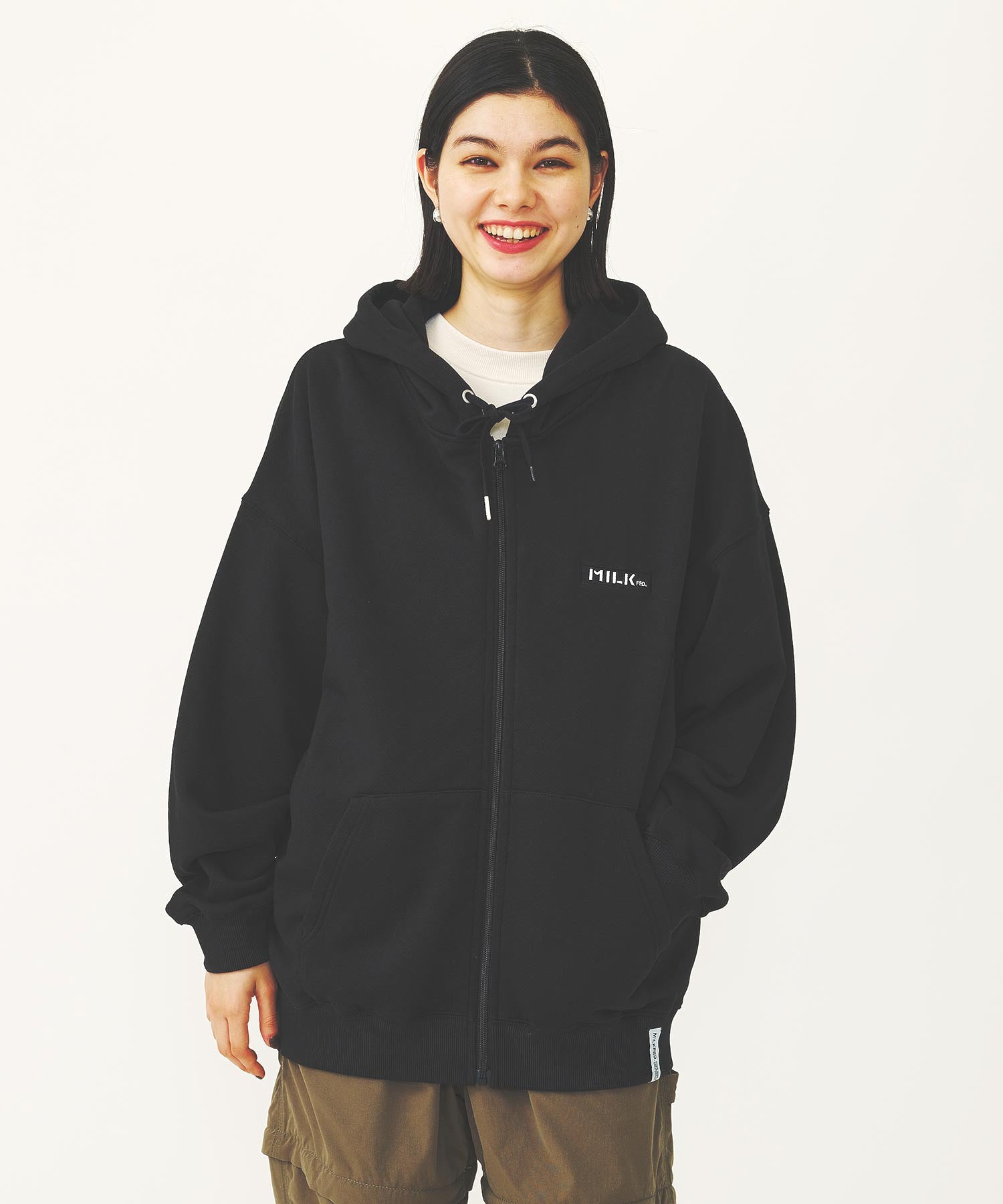 BAR LOGO ZIP UP HOODIE