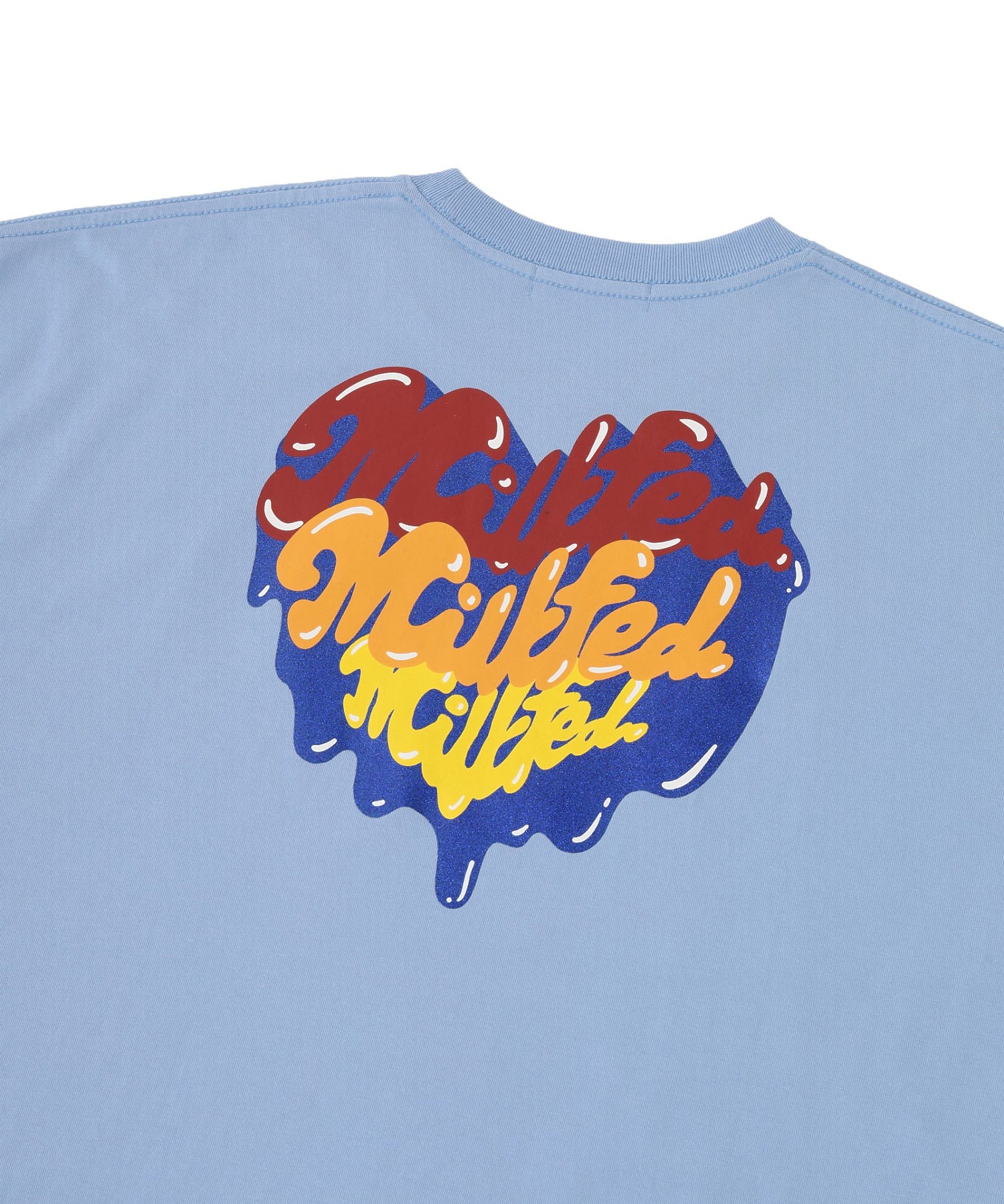 MELTY GLITTER HEART WIDE S/S TEE