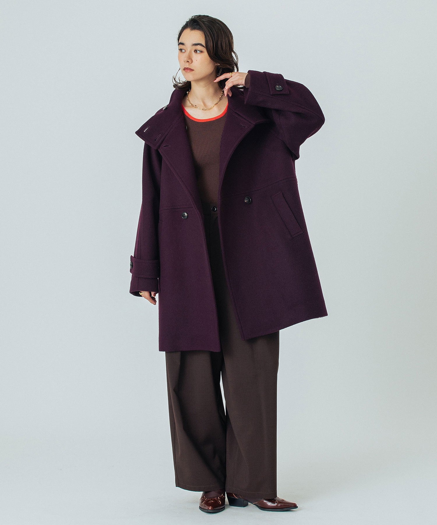 model:172cm 着用サイズ:M