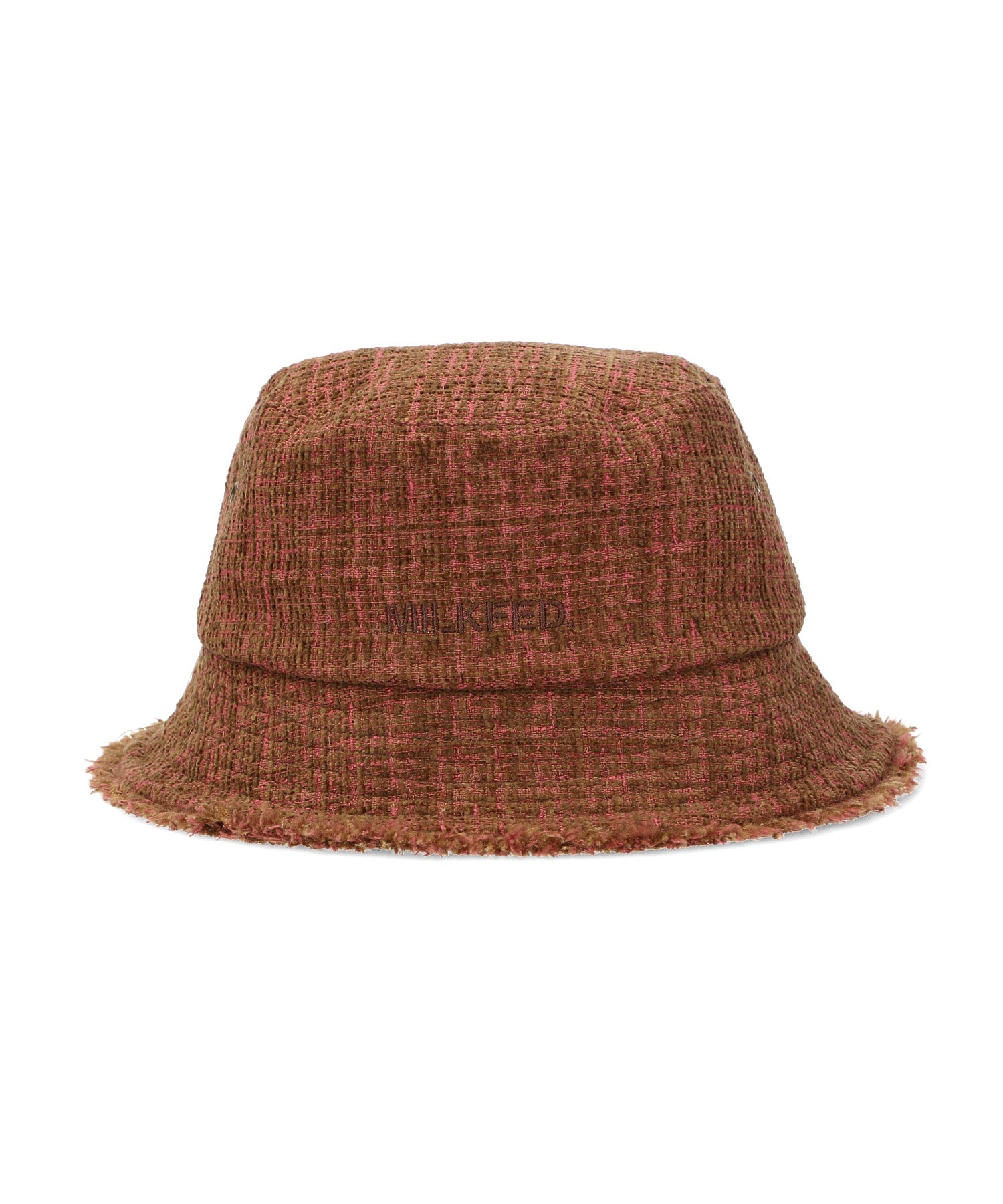 TWEED FRINGE BUCKET HAT