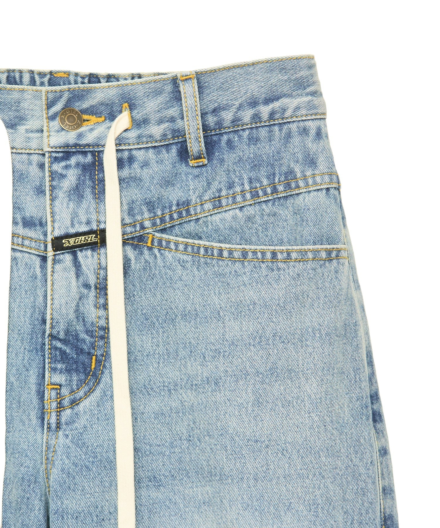DRAWSTRING DENIM PANTS