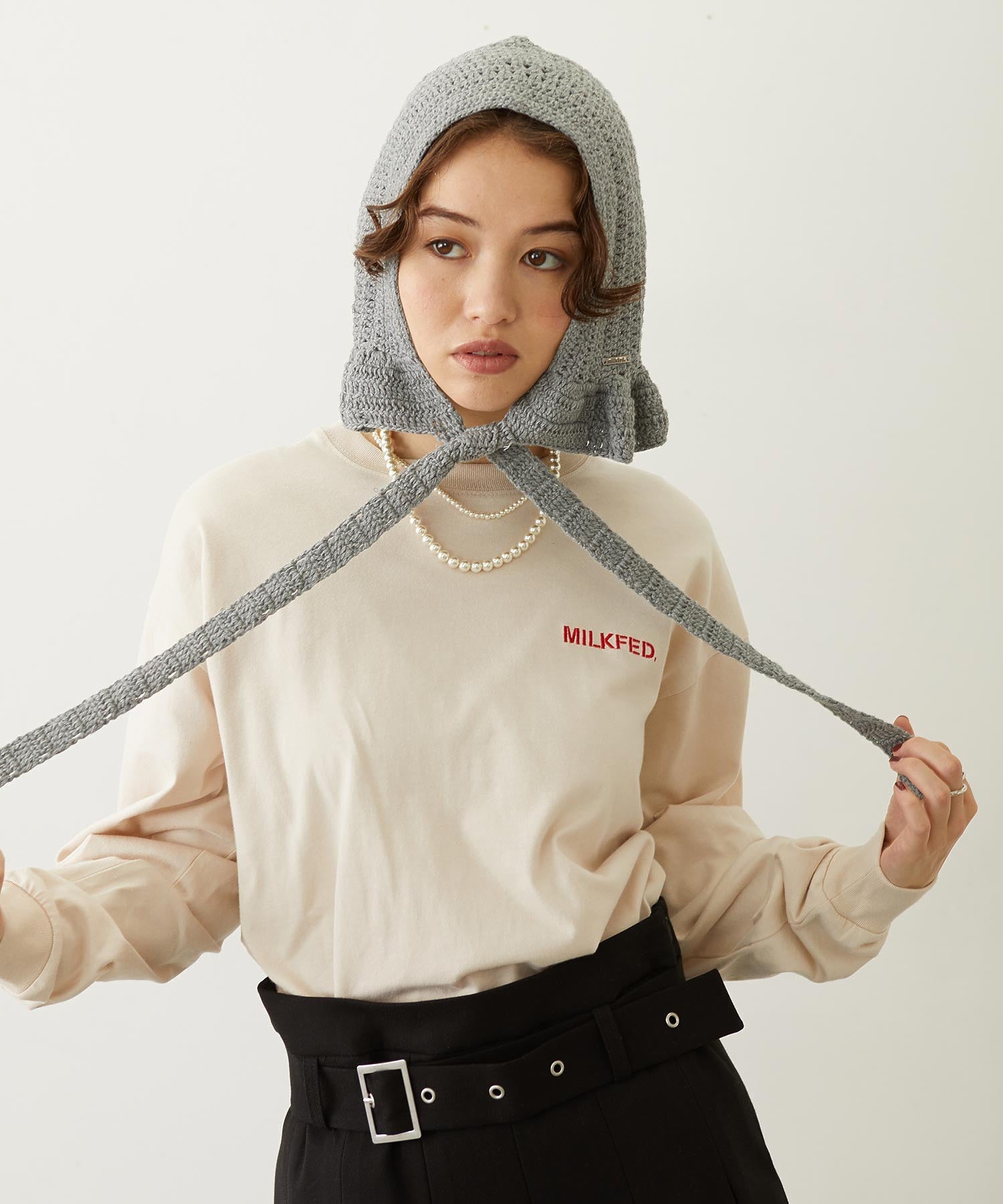 FRILL KNIT BONNET