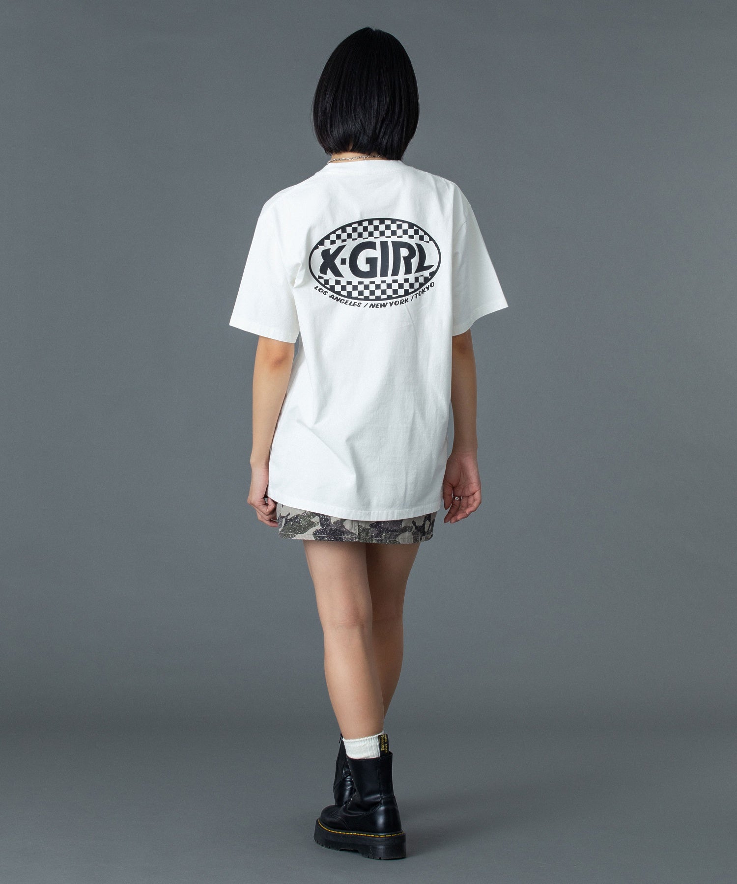 CHECKER OVAL LOGO POCKET S/S TEE