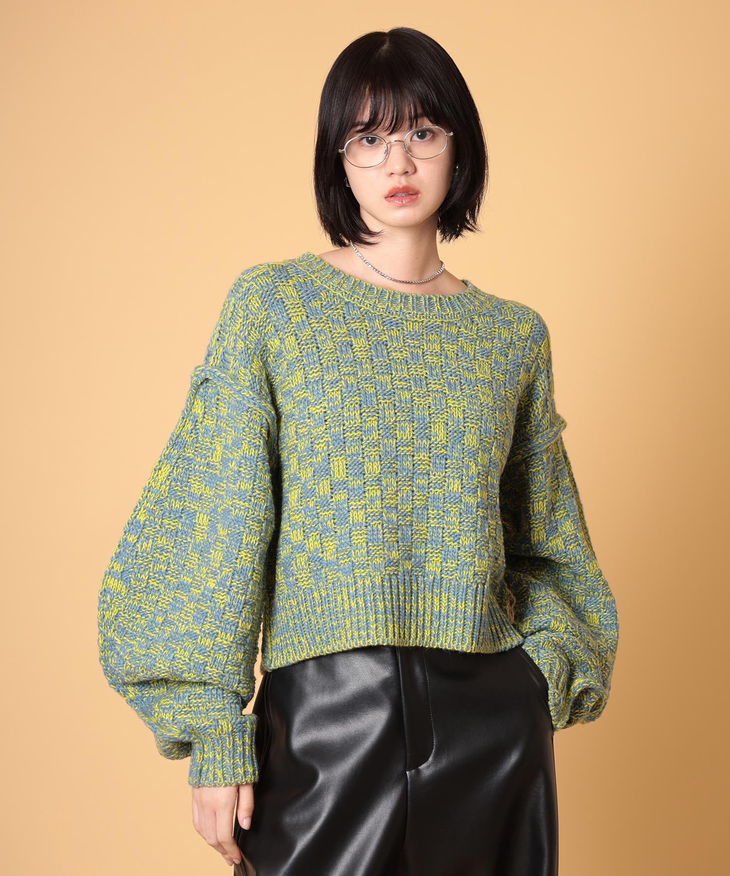 ミックスニットプルオーバー