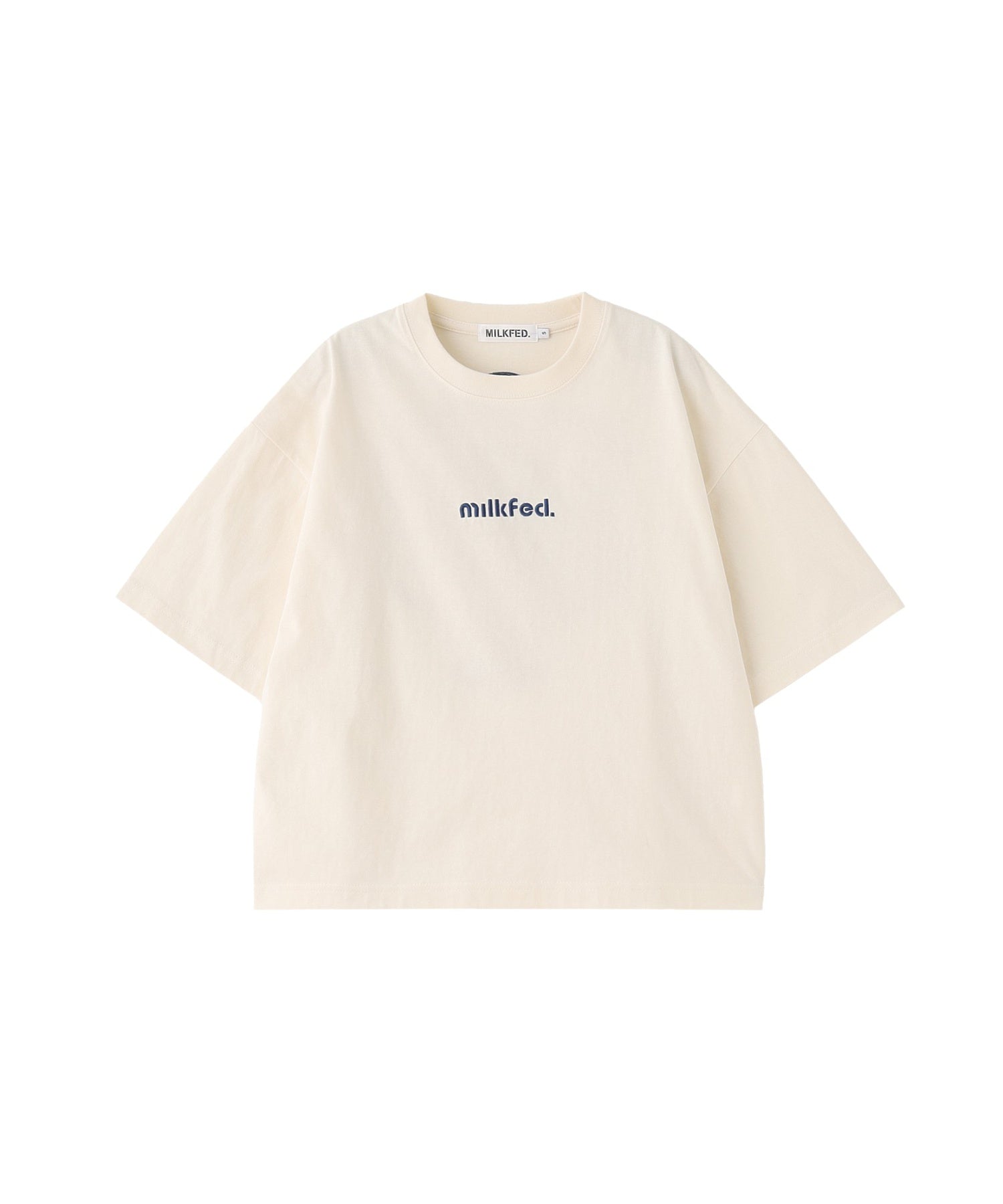 CUT OUT LOGO GINGHAM FLOWER WIDE S/S TEE