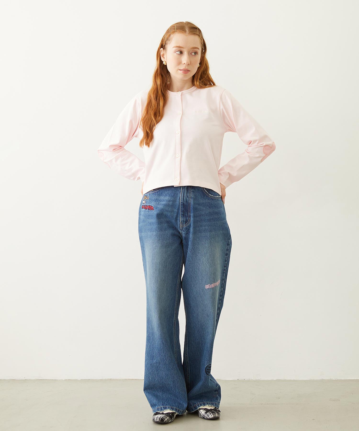 FLOWER ELBOW CARDIGAN