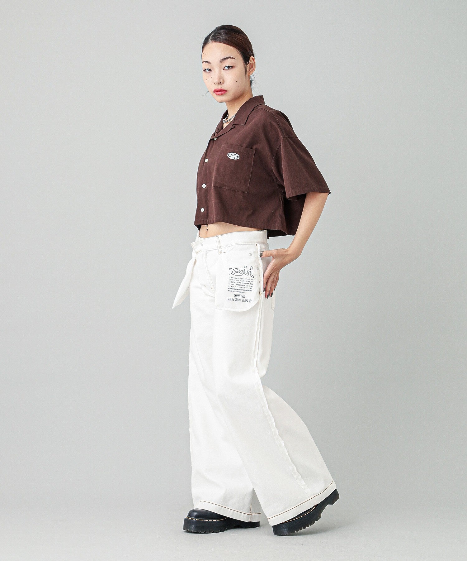 REVERSIBLE WIDE LEG PANTS