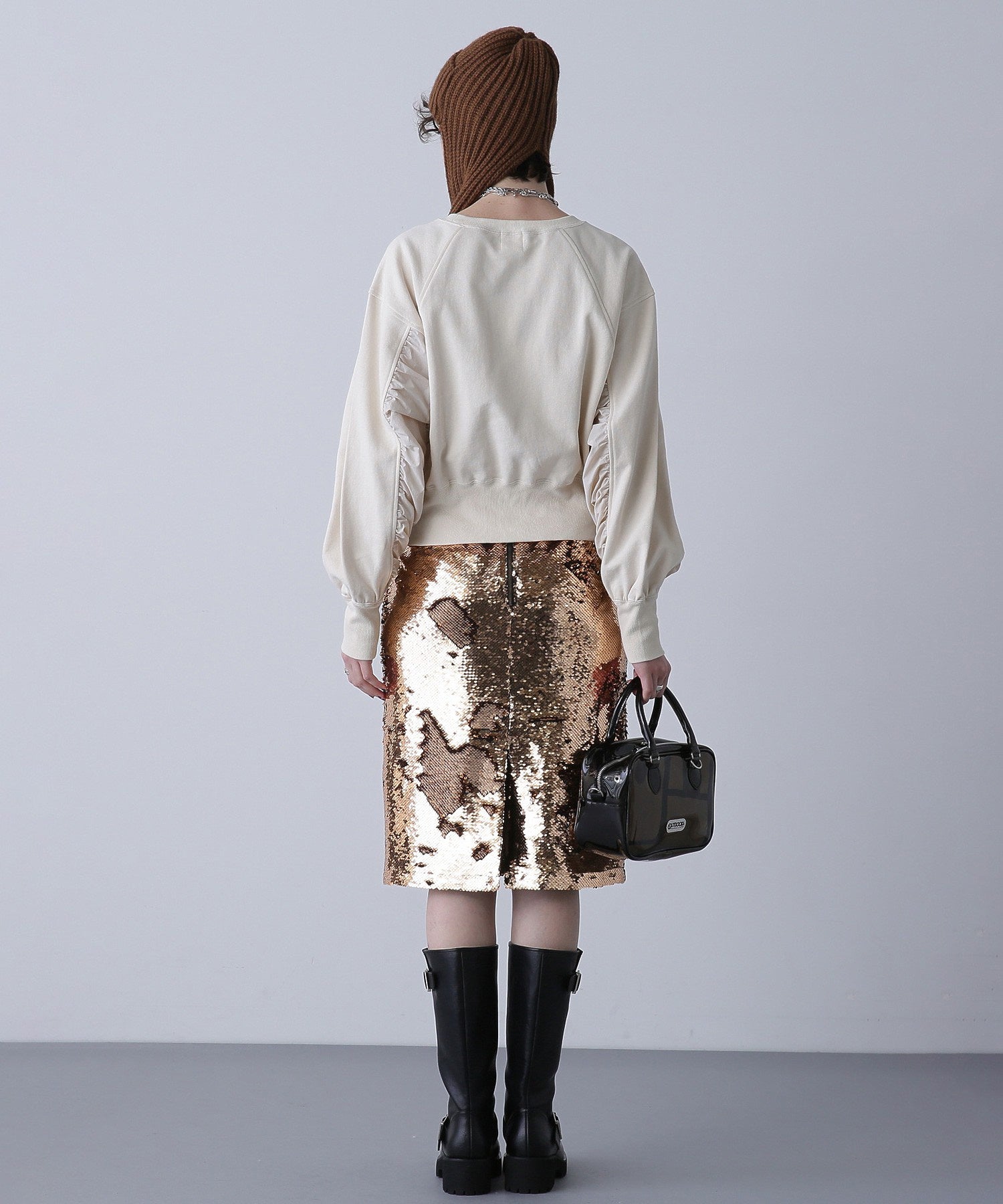 ナイロンドッキングスウェット