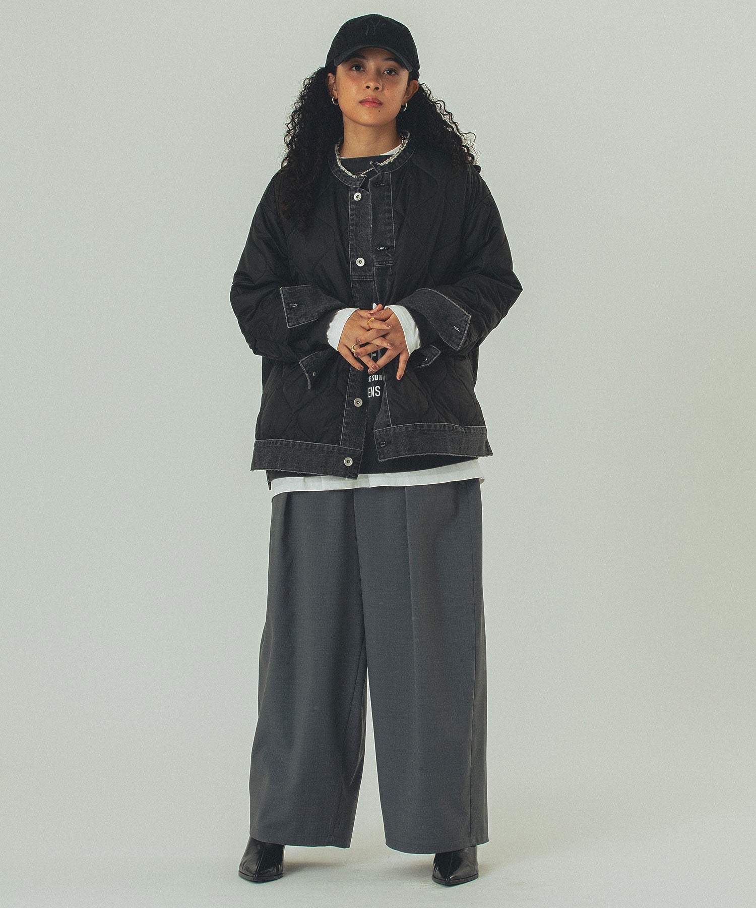 CREOLME/TUCK BARREL PANTS