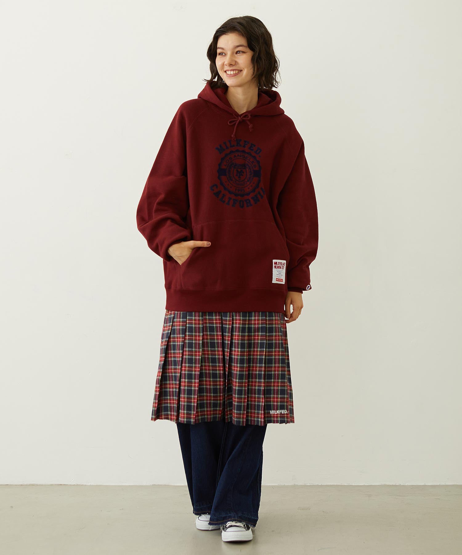 MILKFED. × CHAMPION COLLEGE LOGO SWEAT HOODIE