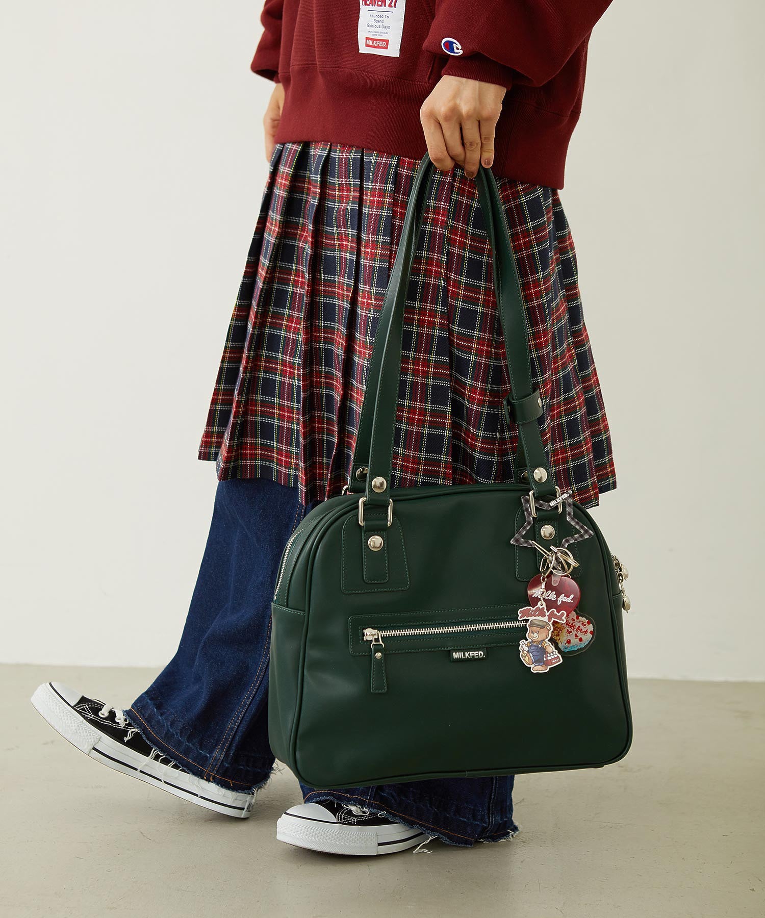 HEART CHARM BOSTON BAG