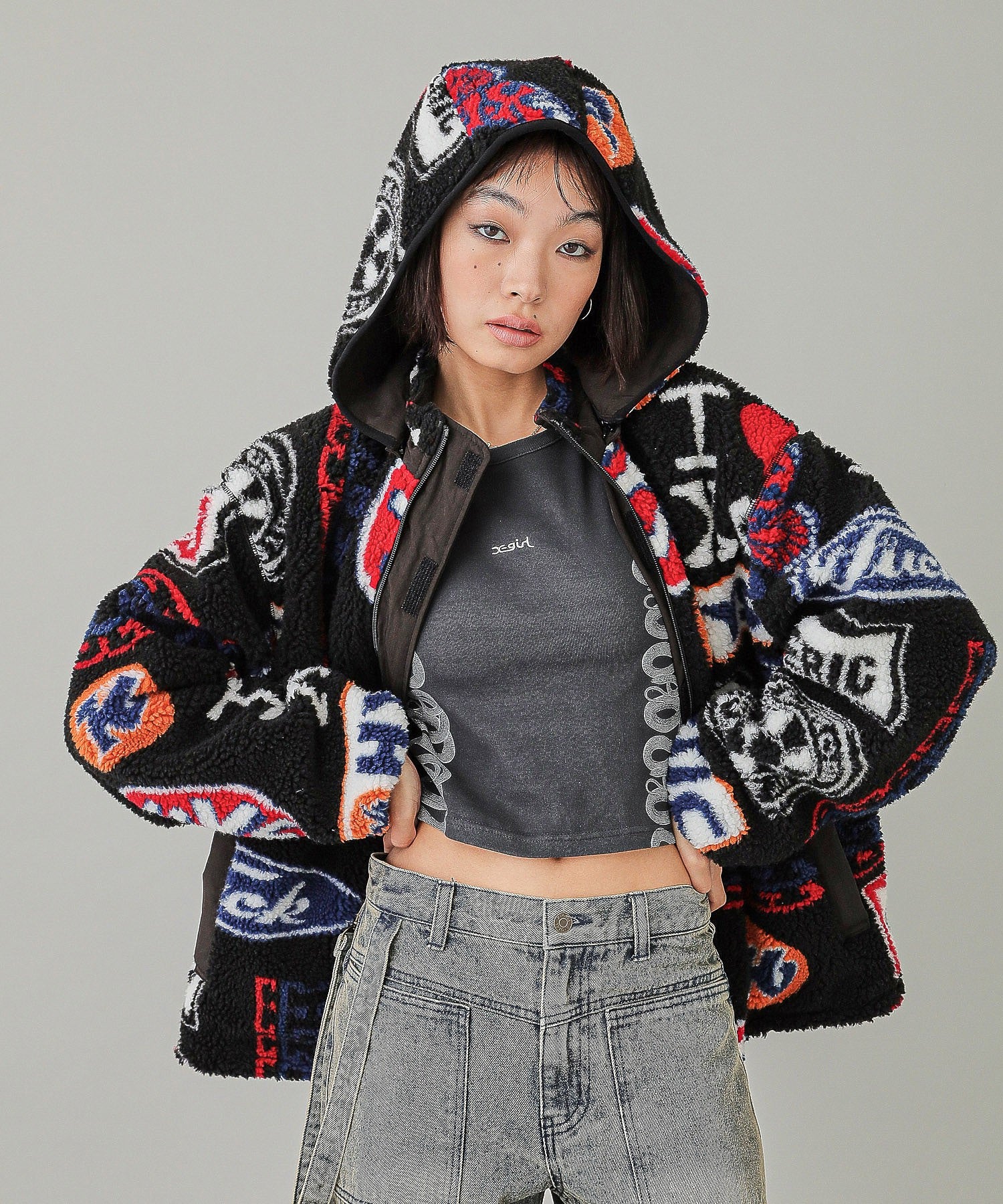 X-girl x HYSTERIC GLAMOUR L/S COMPACT TOP