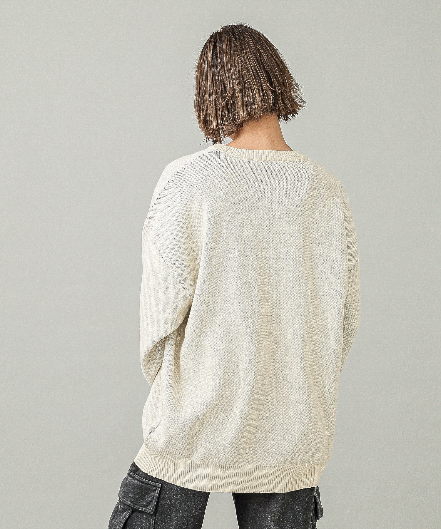 LOGO JACQUARD KNIT TOP