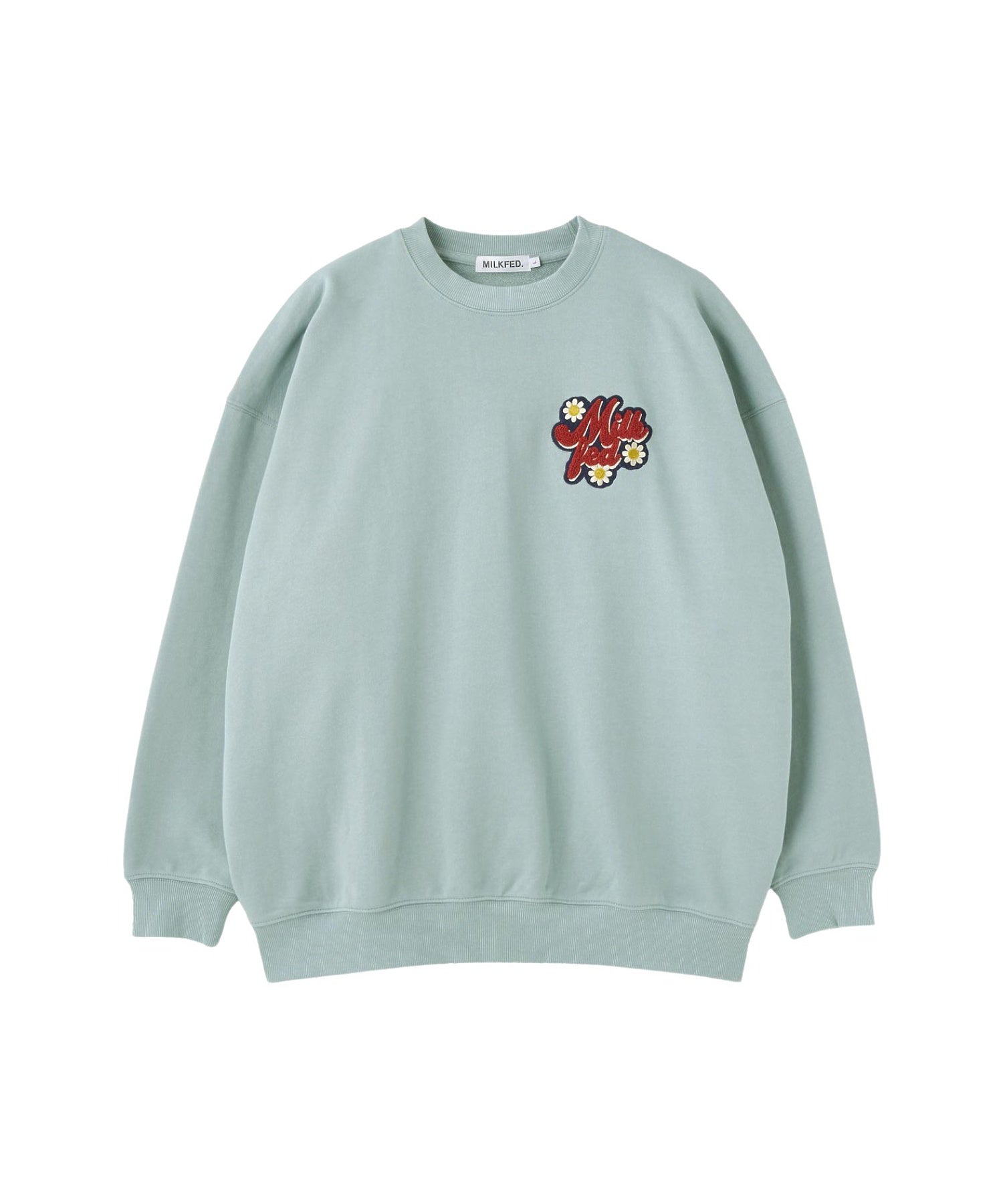 FLOWER LOGO CHENILLE EMBROIDERY SWEAT TOP
