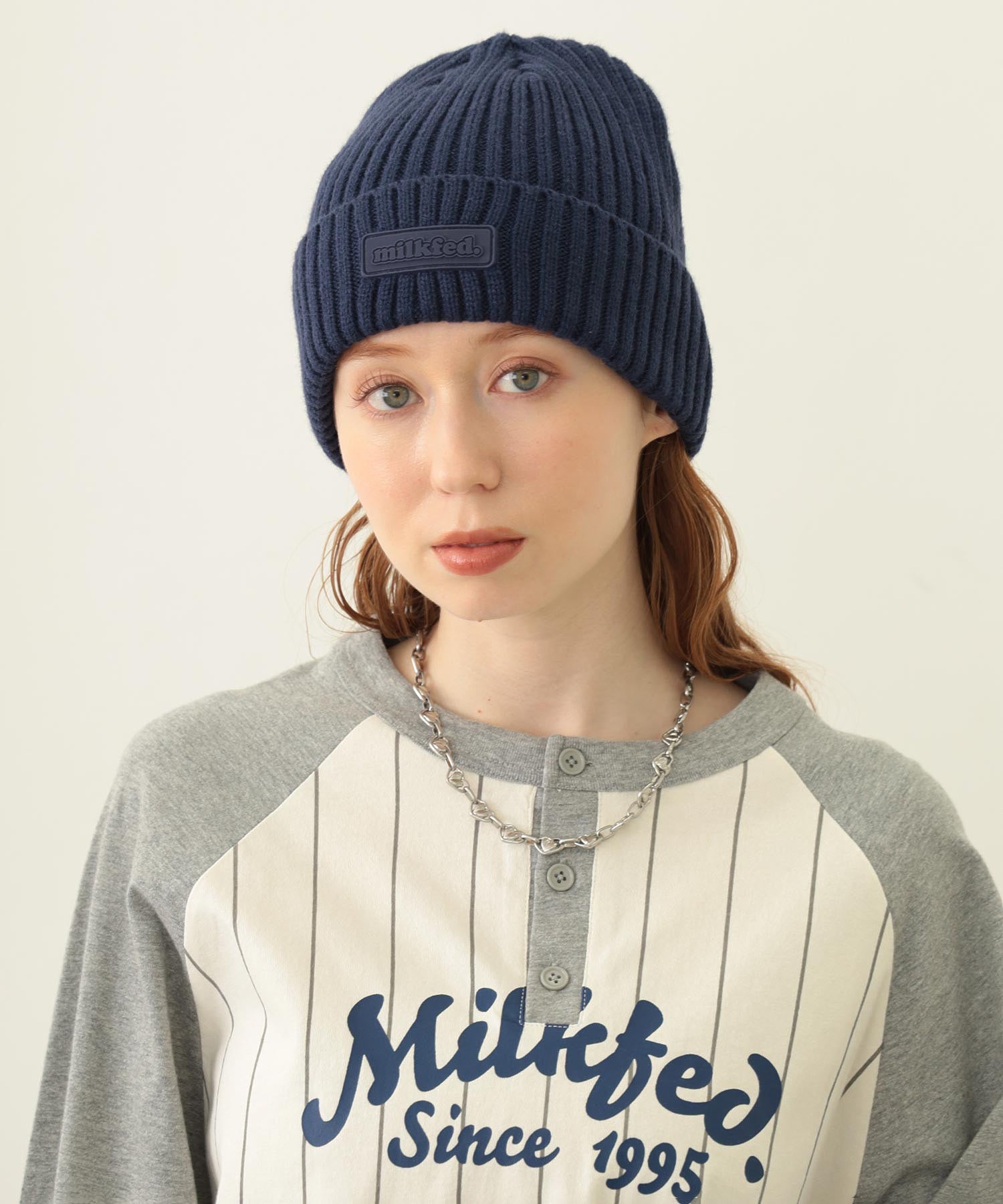 RUBBER PATCH KNIT CAP