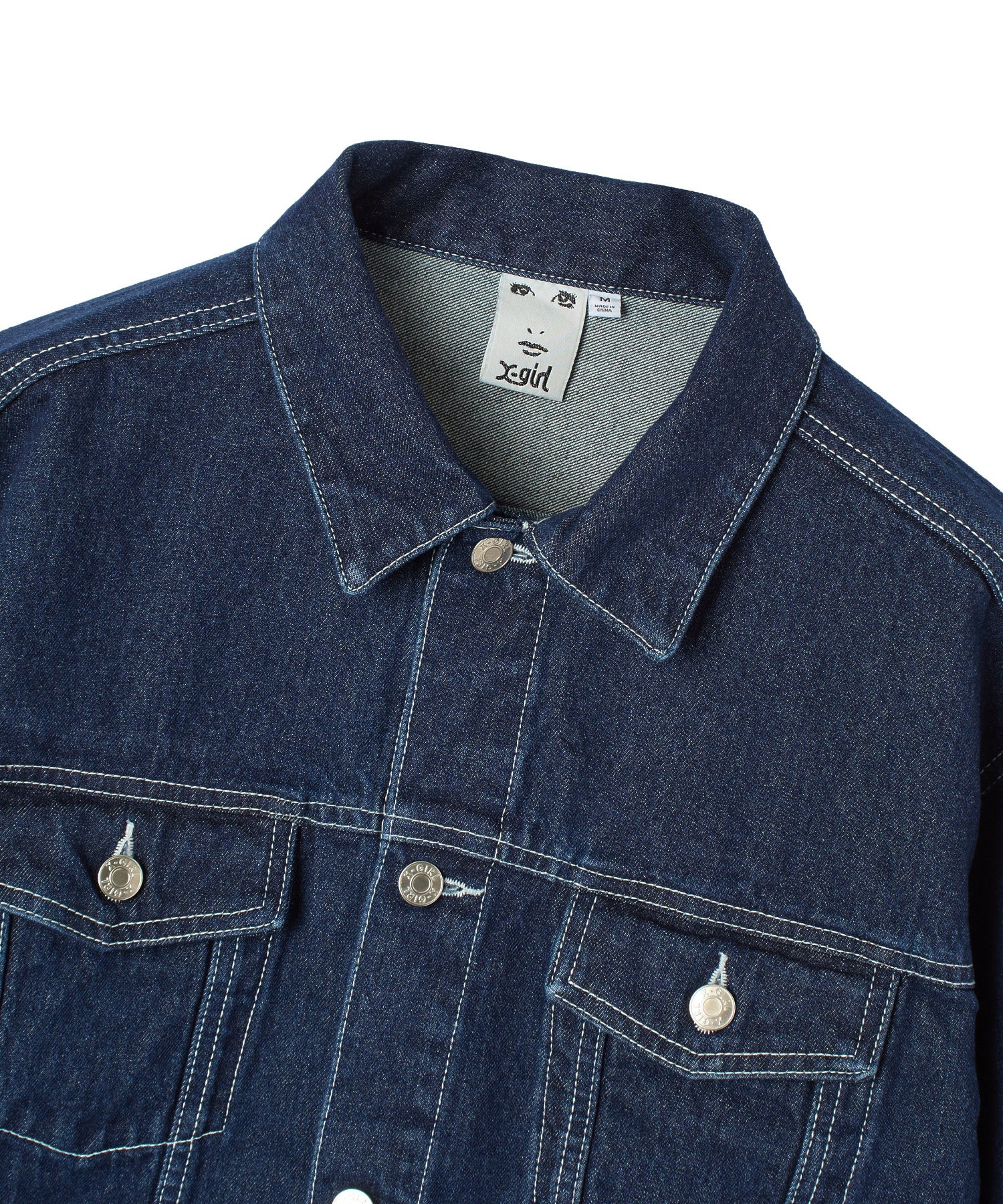 LOGO MARK STITCHED DENIM JACKET