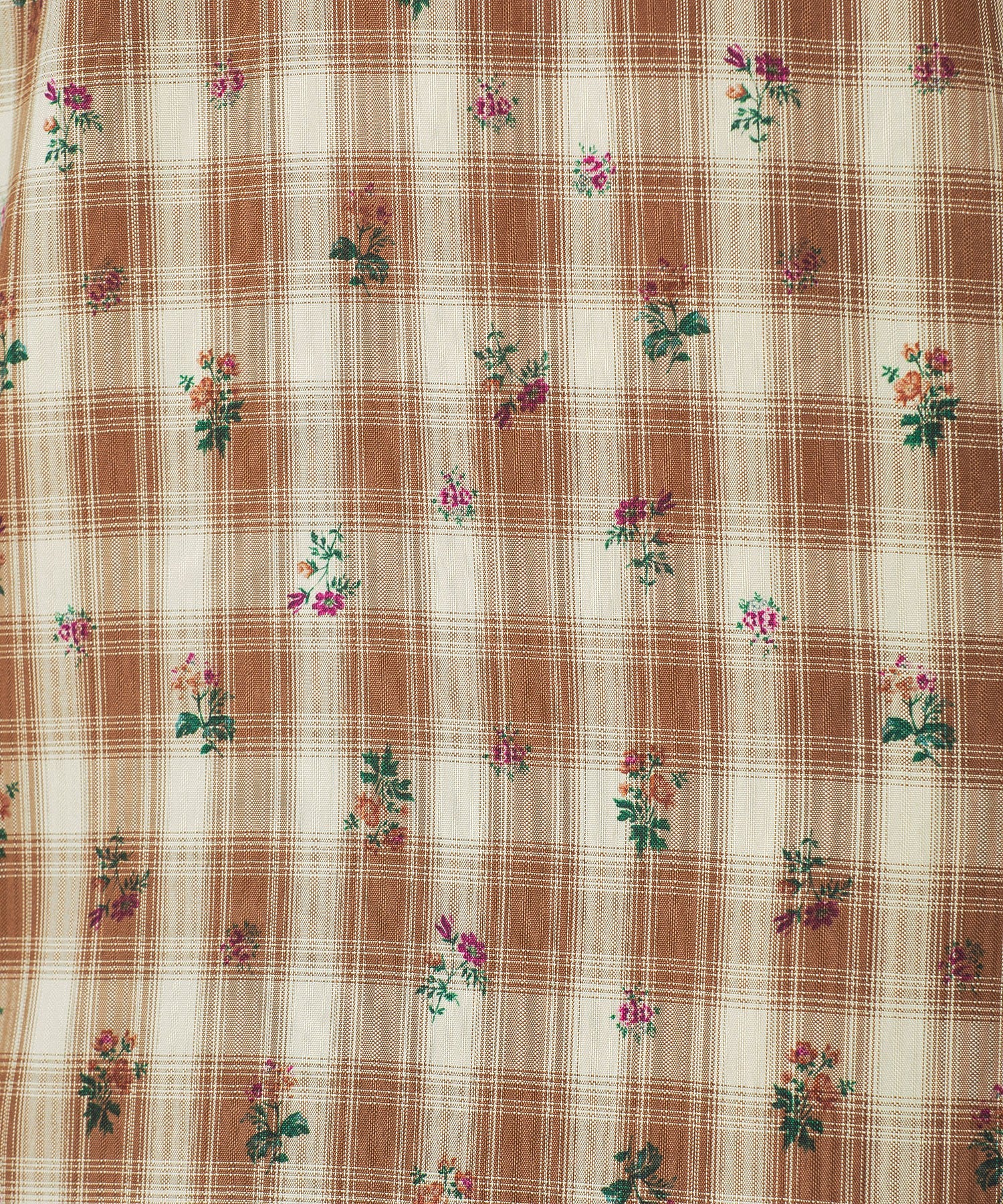 mag.by c/FLOWER PRINT CHECK CAMI DRESS