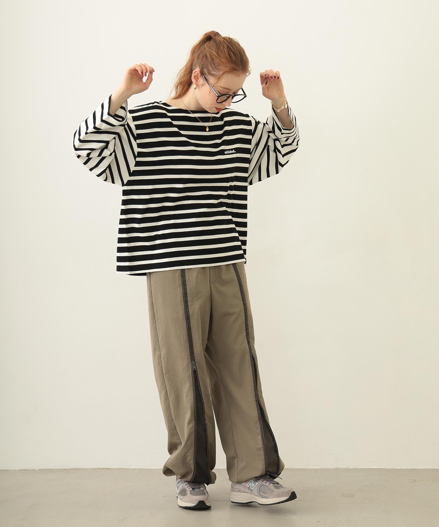 STRIPED L/S TOP
