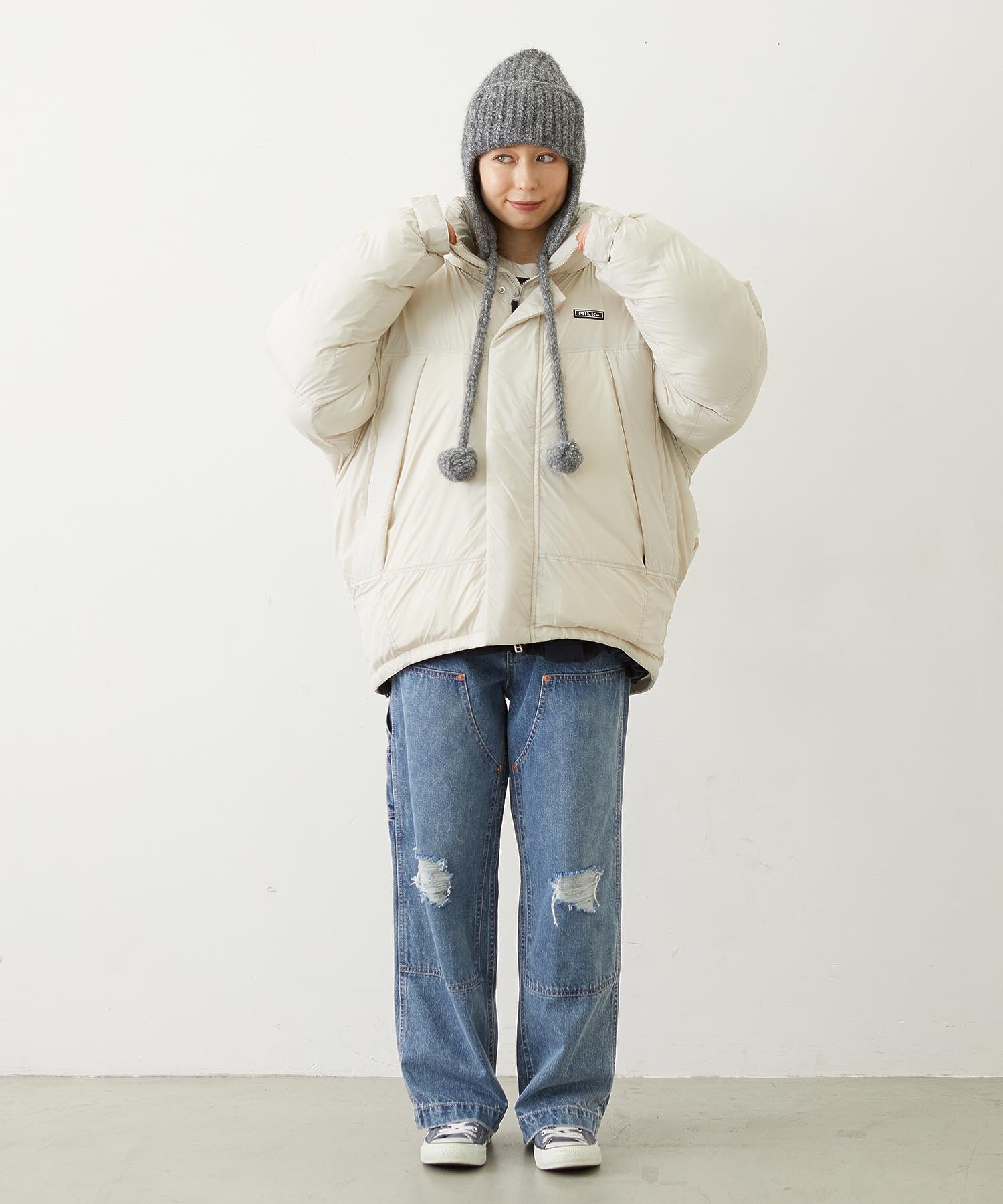 EAR FLAP KNIT CAP