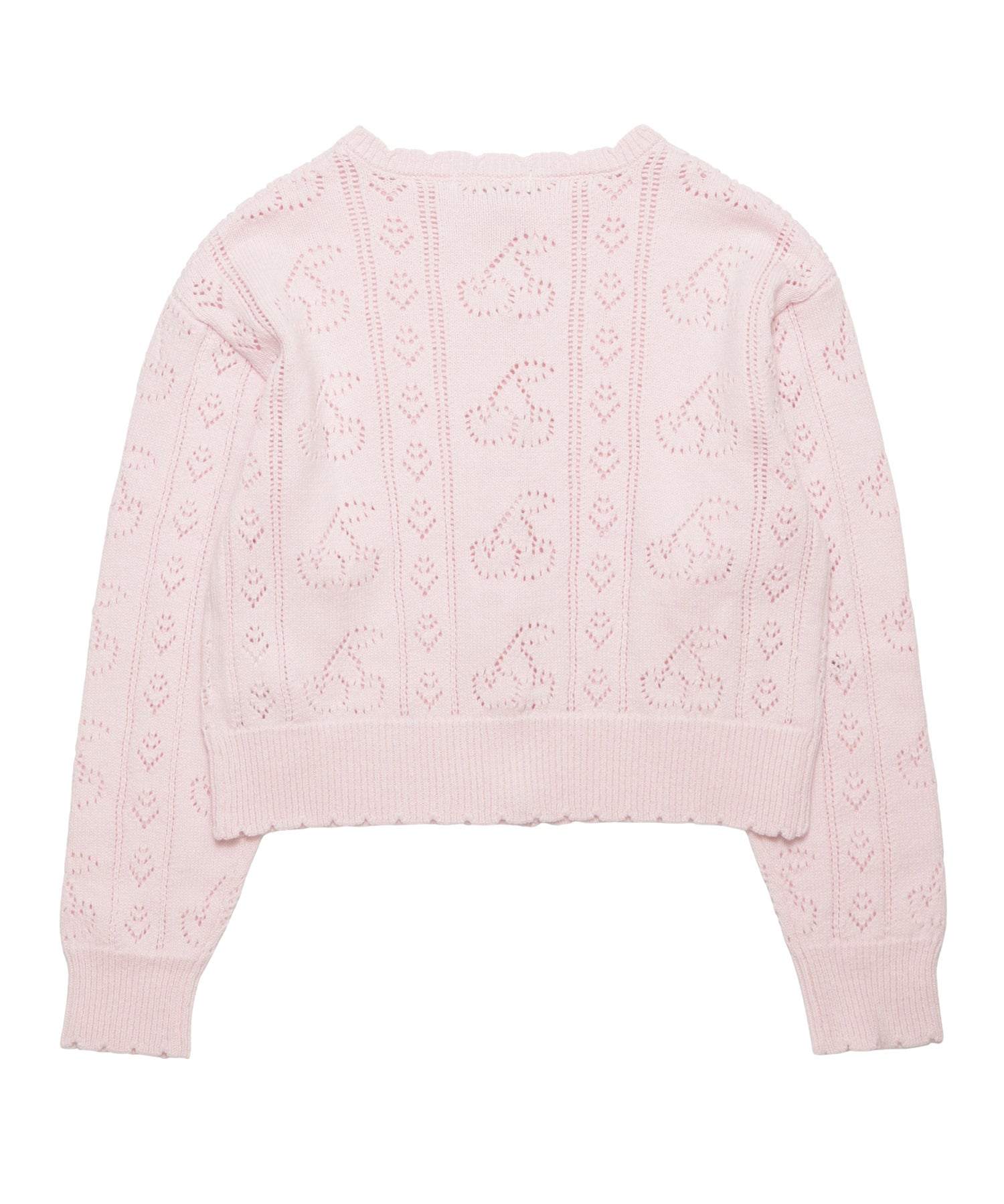 CHERRY OPEN KNIT CARDIGAN