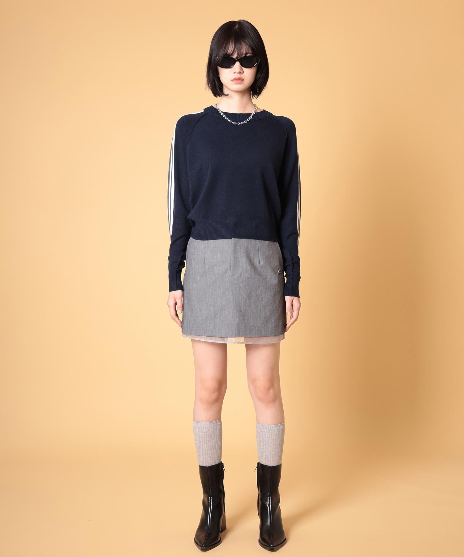 ラインニットプルオーバー