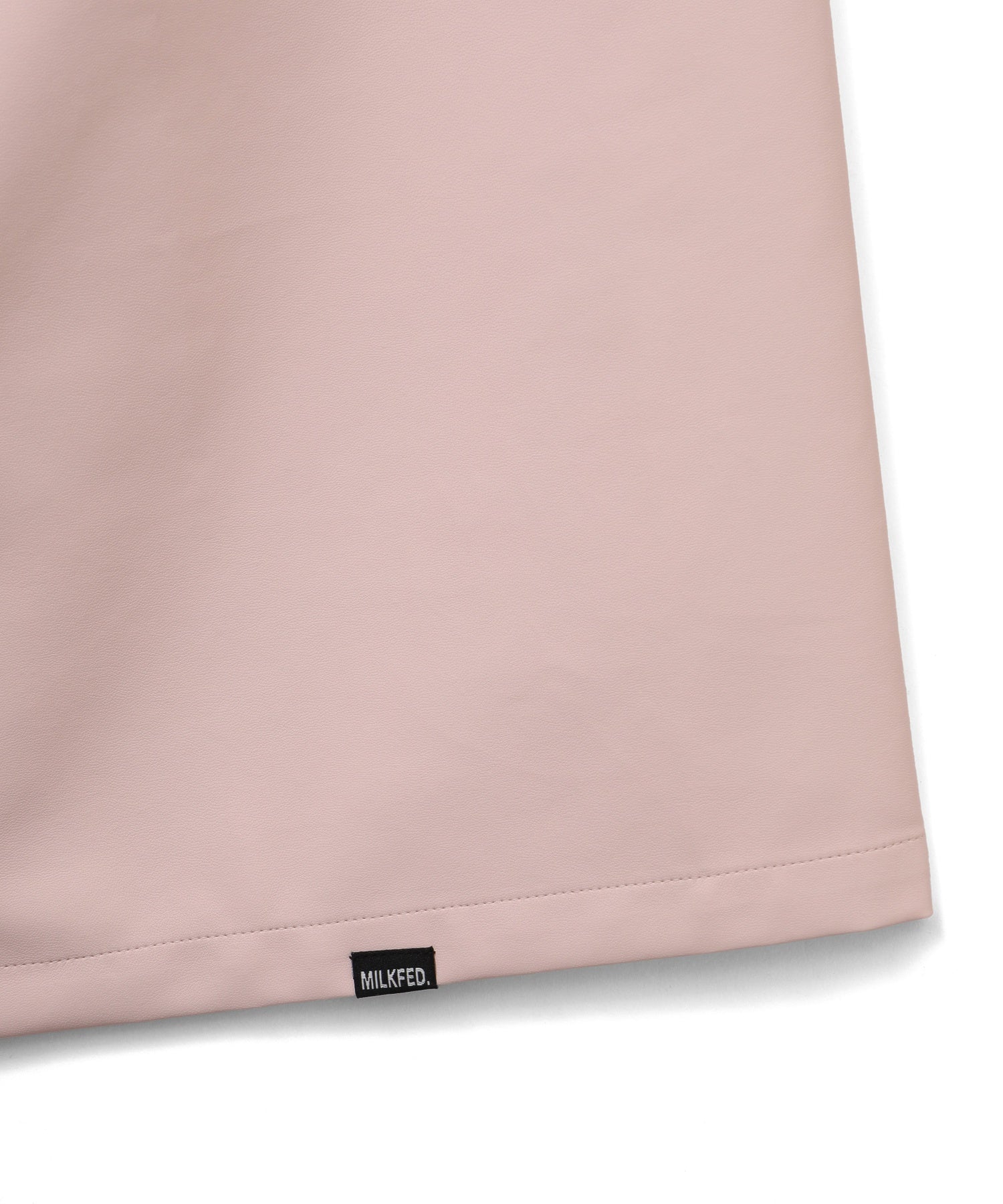 FAUX LEATHER TUCK DRESS