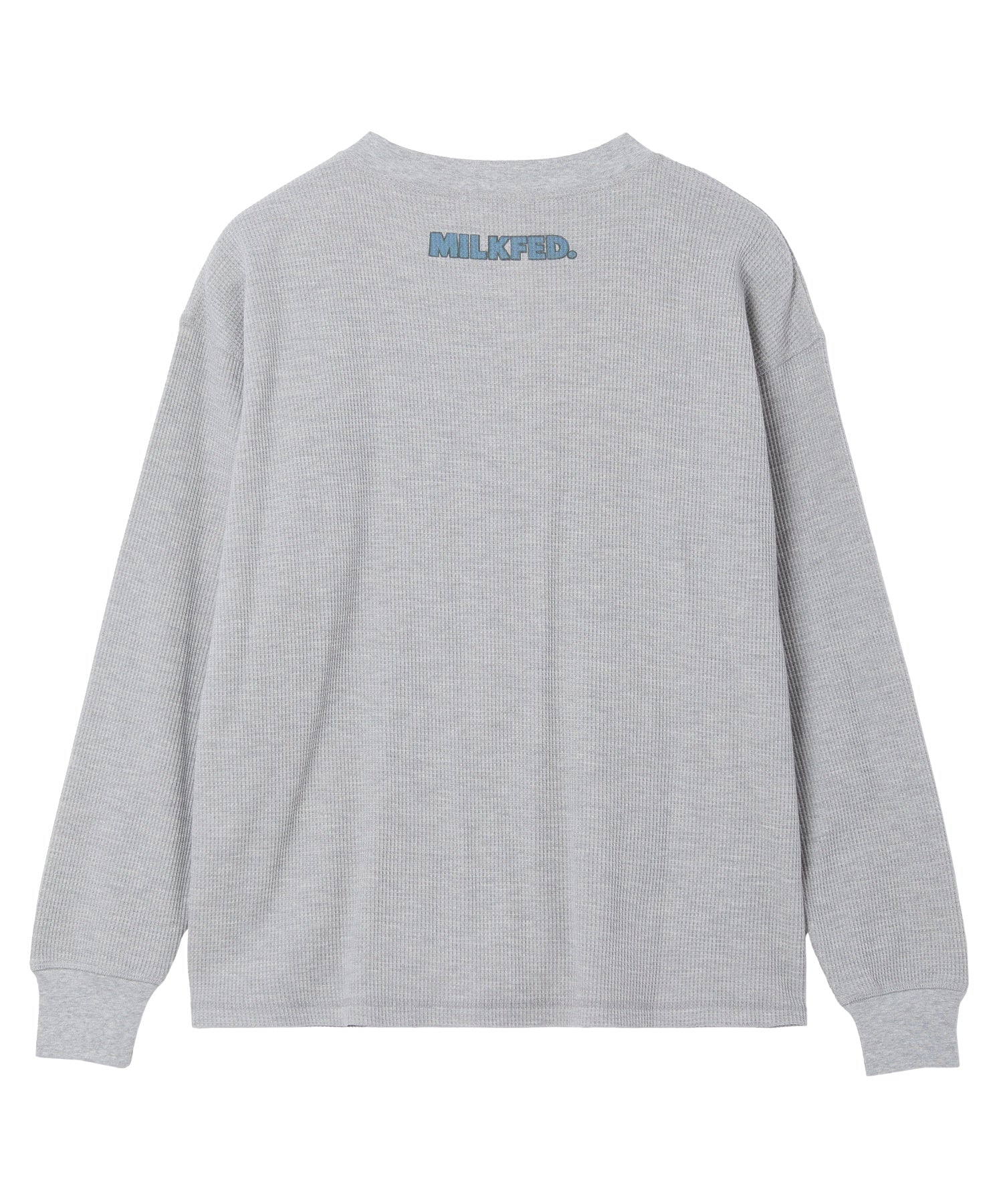 HENLEY NECK GRAPHIC L/S TOP