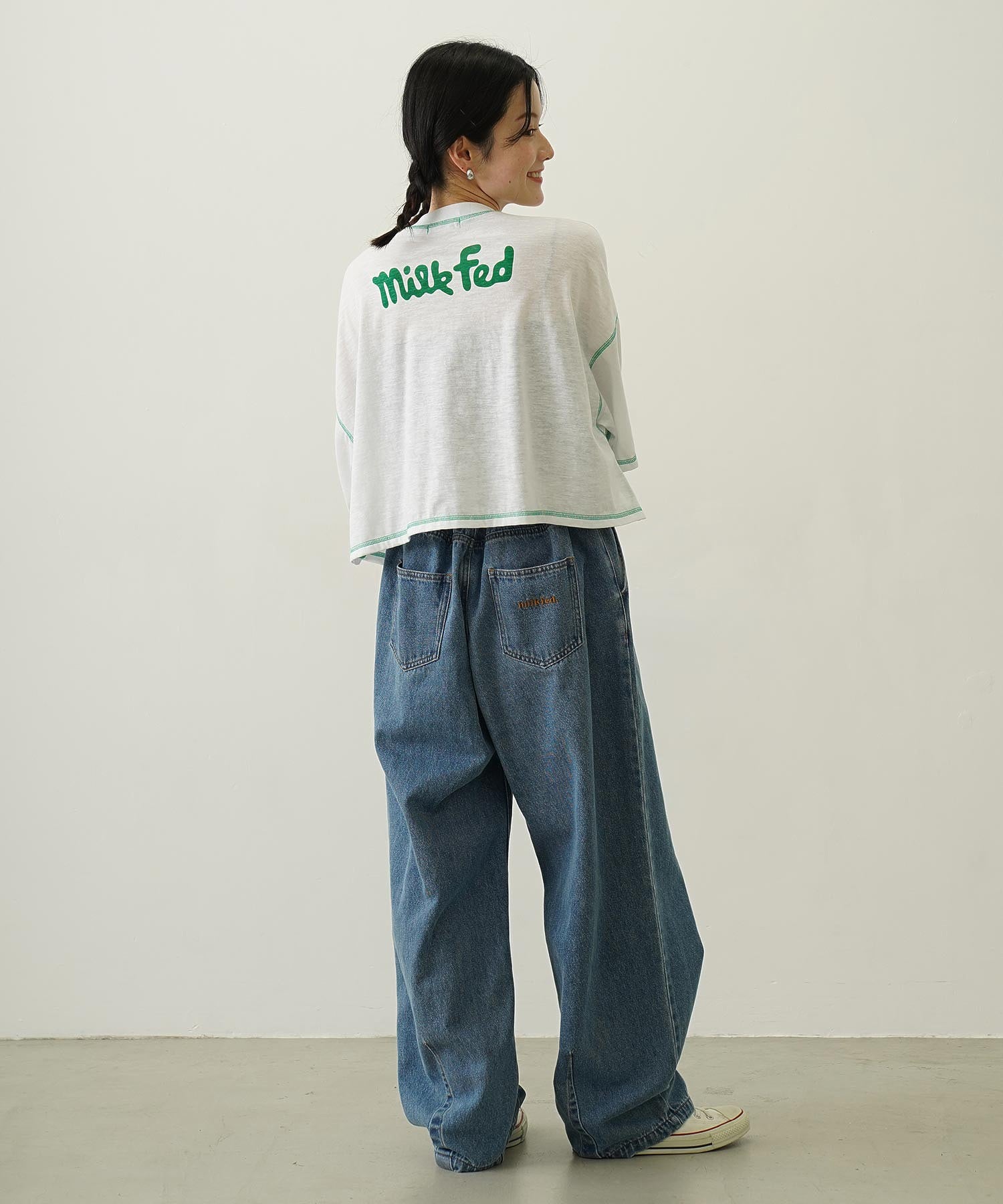 COLOR STITCH WIDE S/S TOP