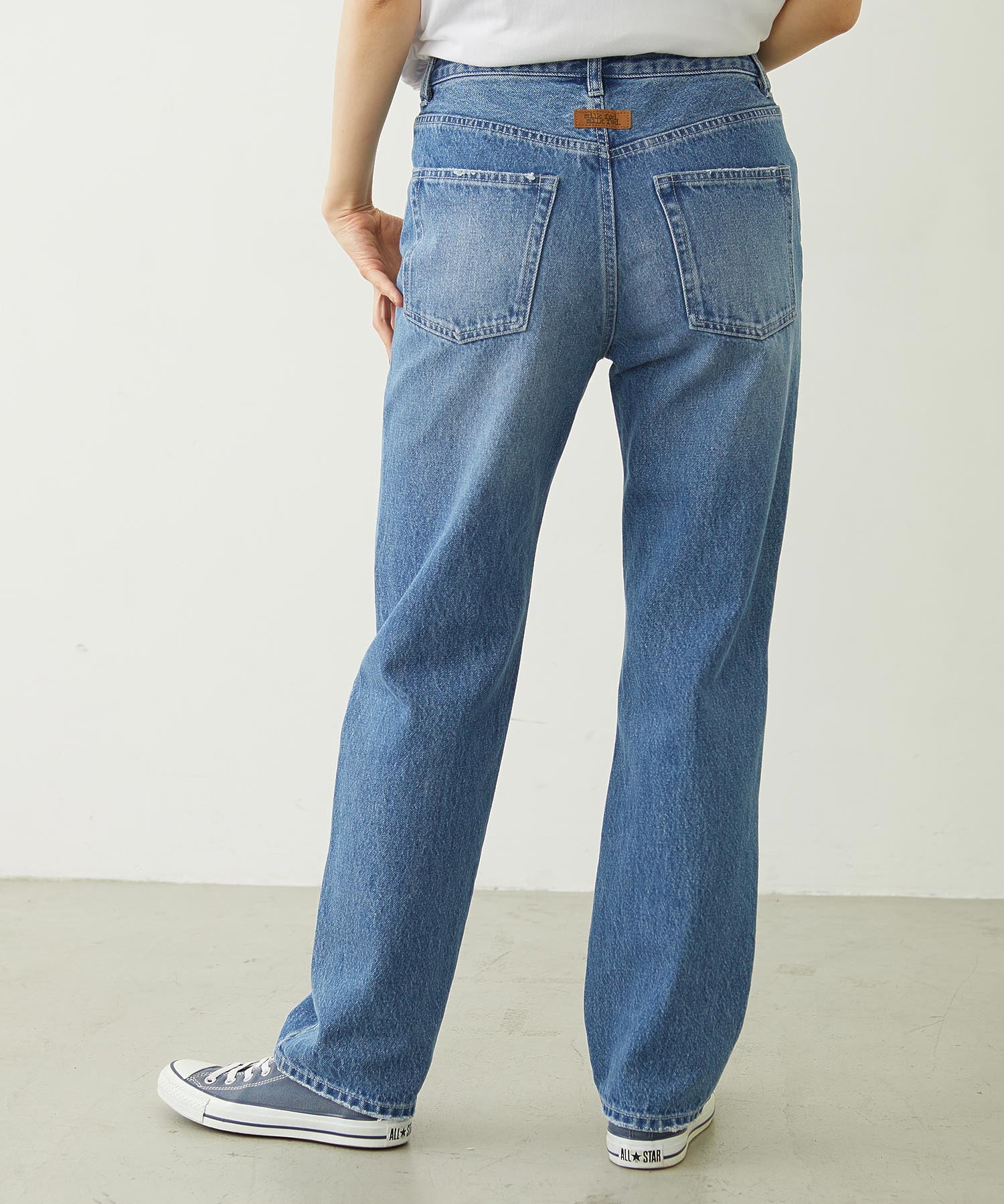 REPAIR DETAIL DENIM PANTS