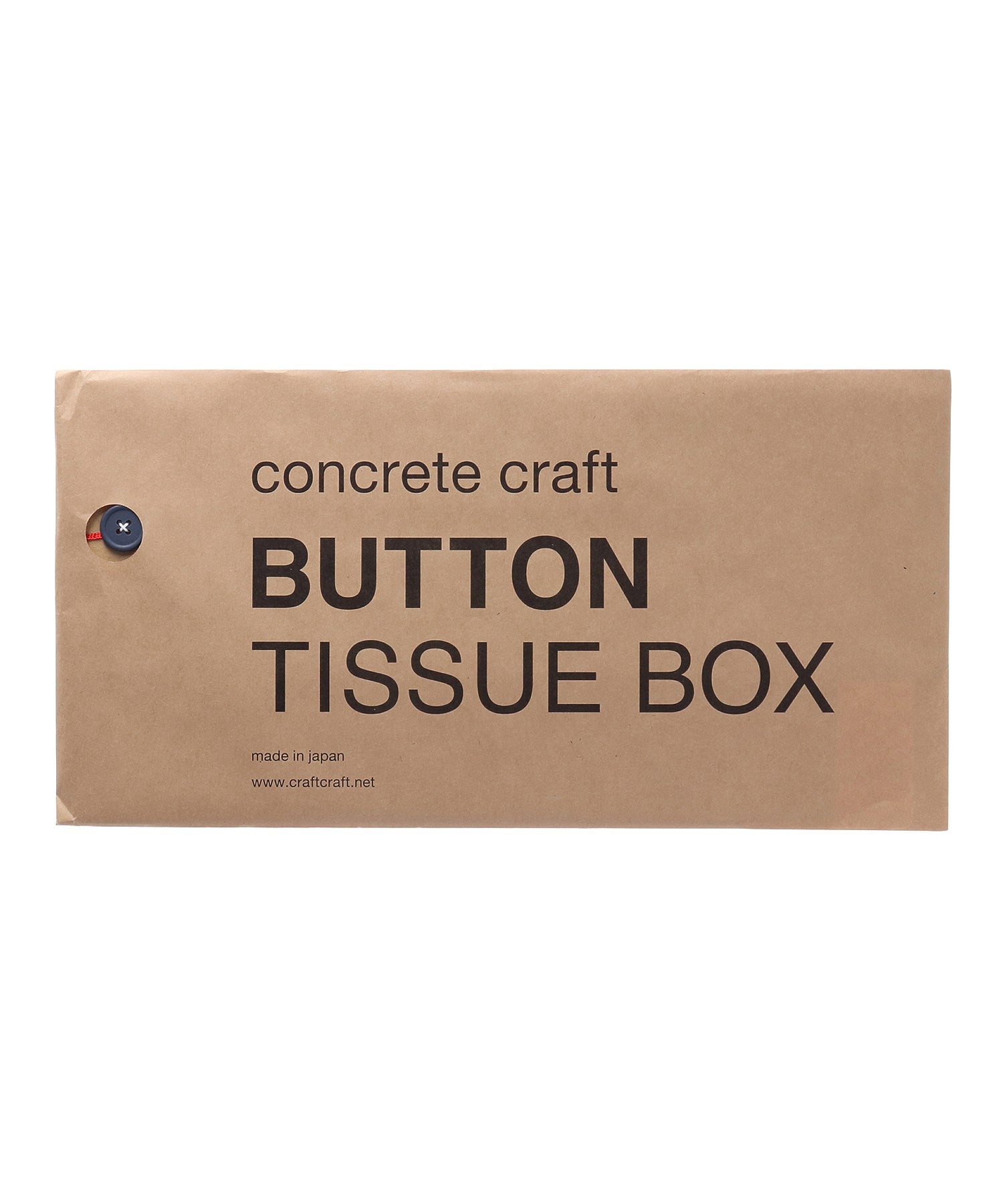 concrete craft Button Tissue Box