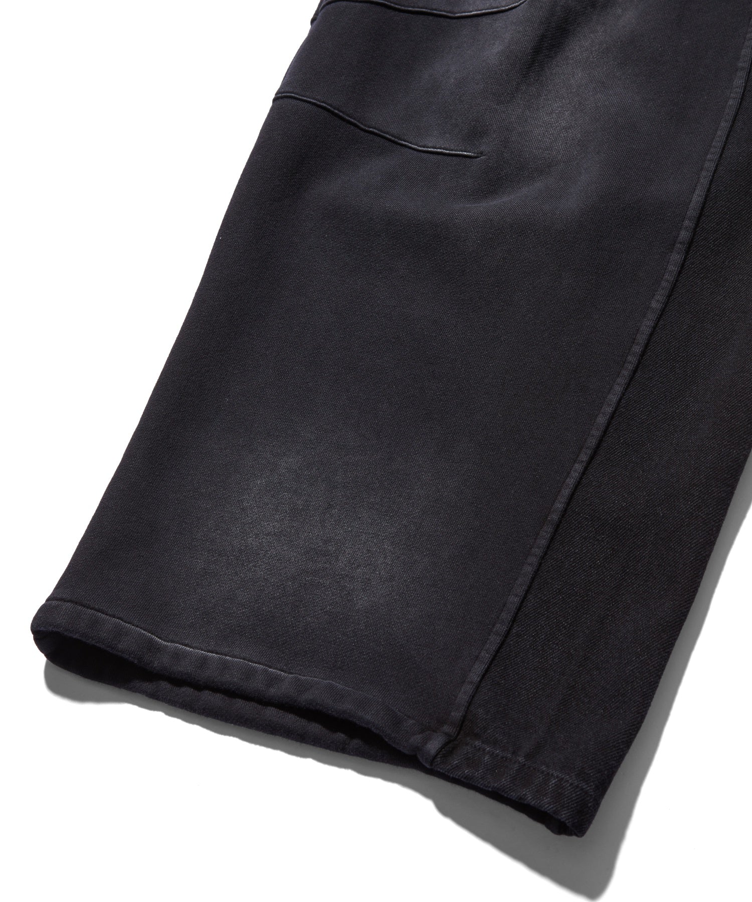 DENIM PANELED WIDE BAGGY SWEATPANTS