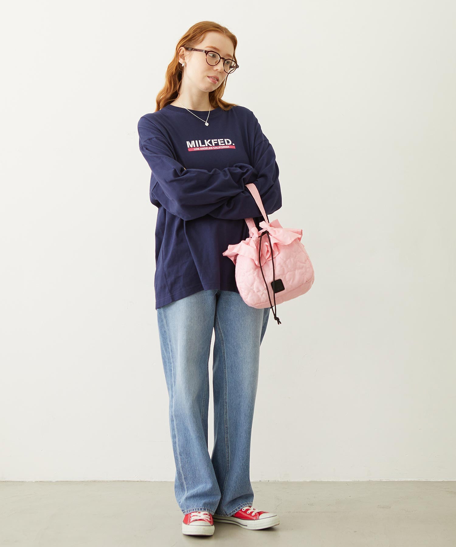 HEART QUILTED DRAWSTRING BAG