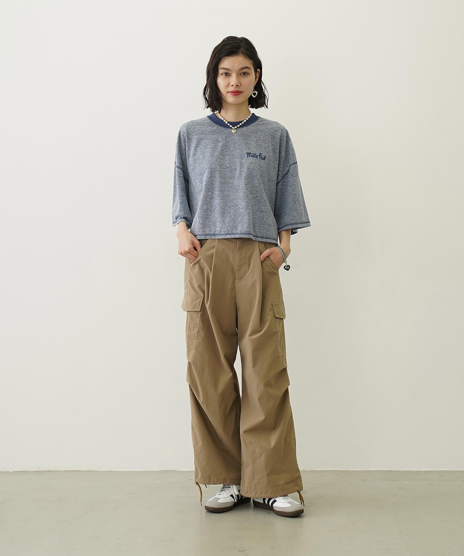 MILITARY WIDE LEG PANTS