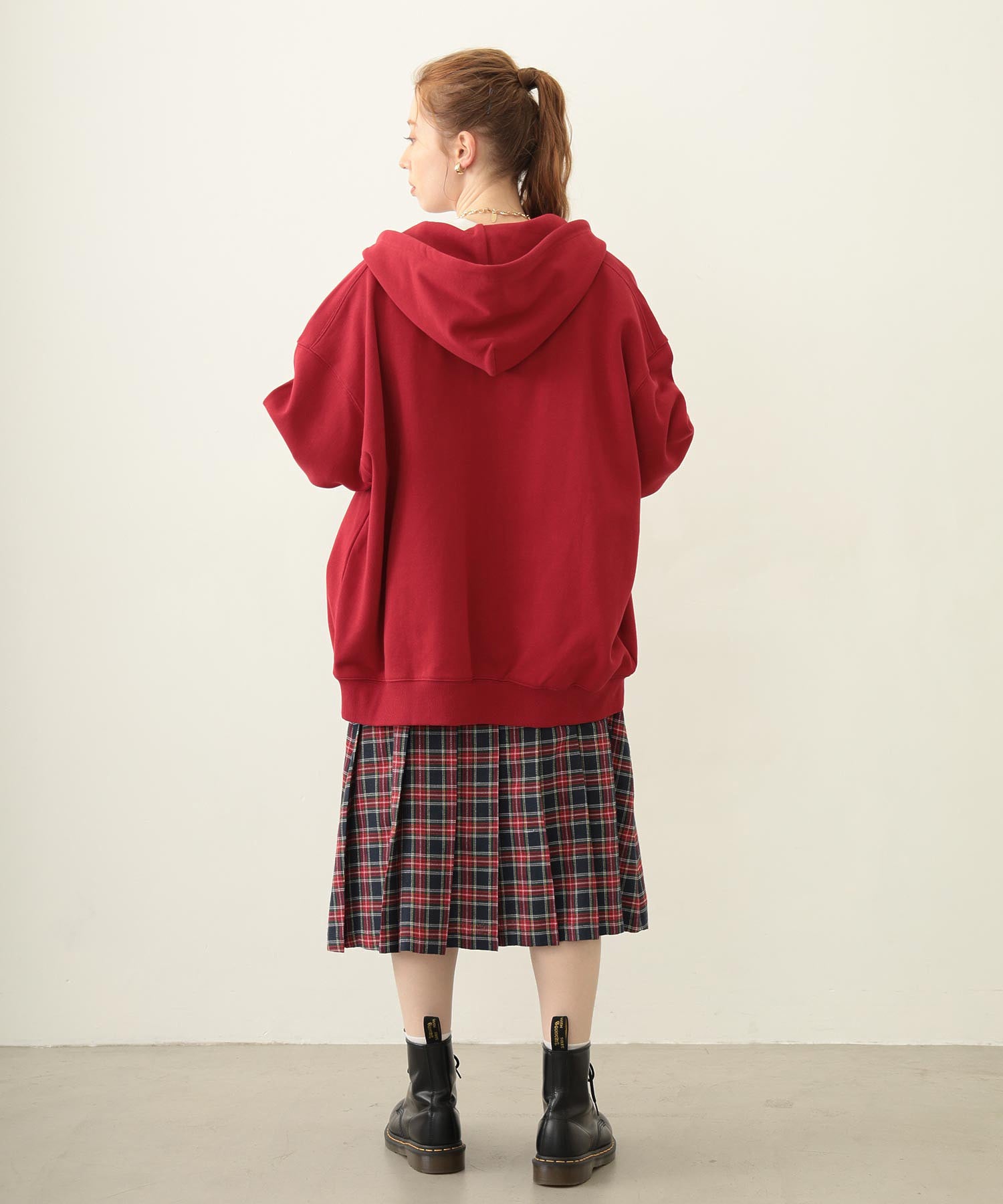 COLLEGE PATCH ZIP UP HOODIE